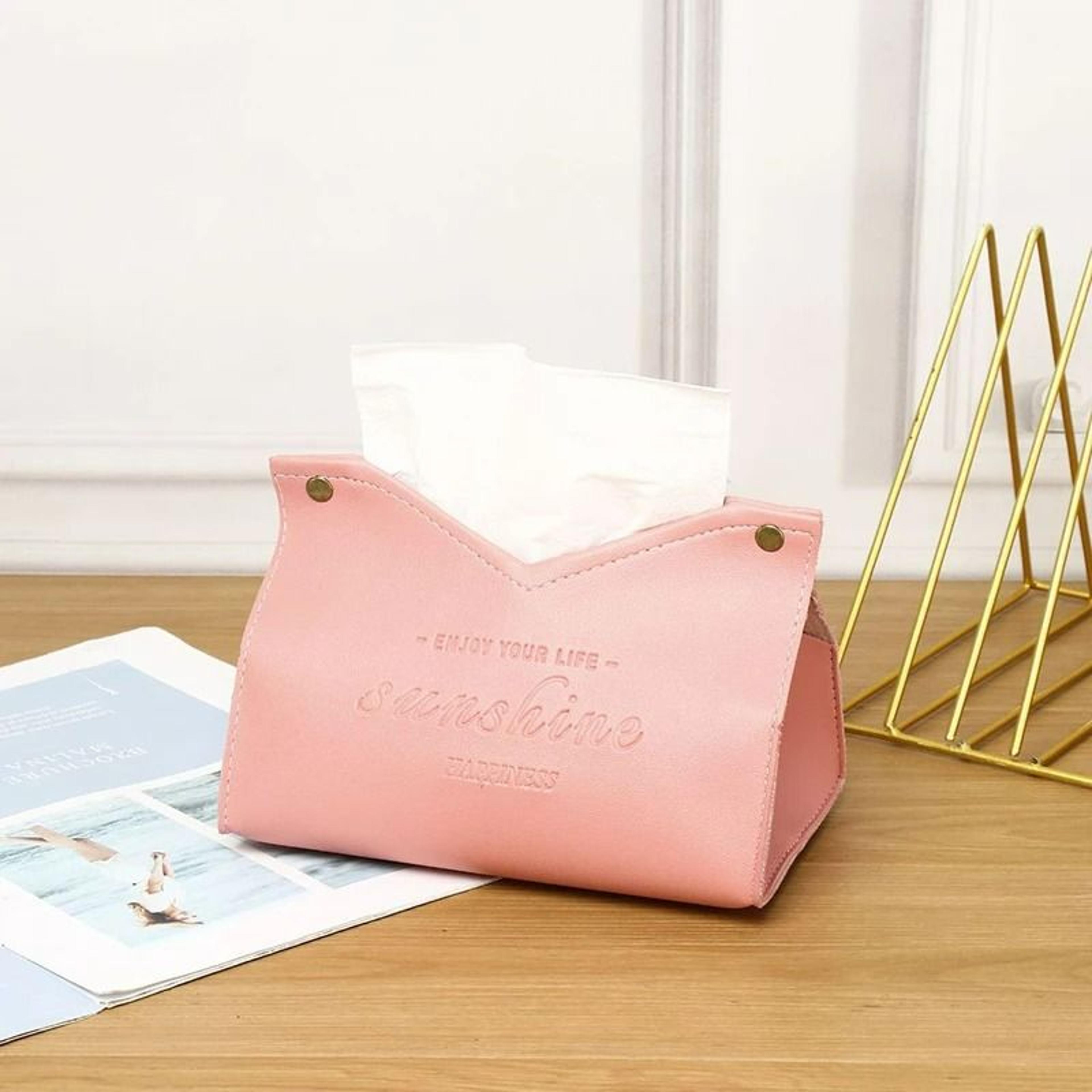 PU Leather VShaped Napkin  Tissue Storage Box 12