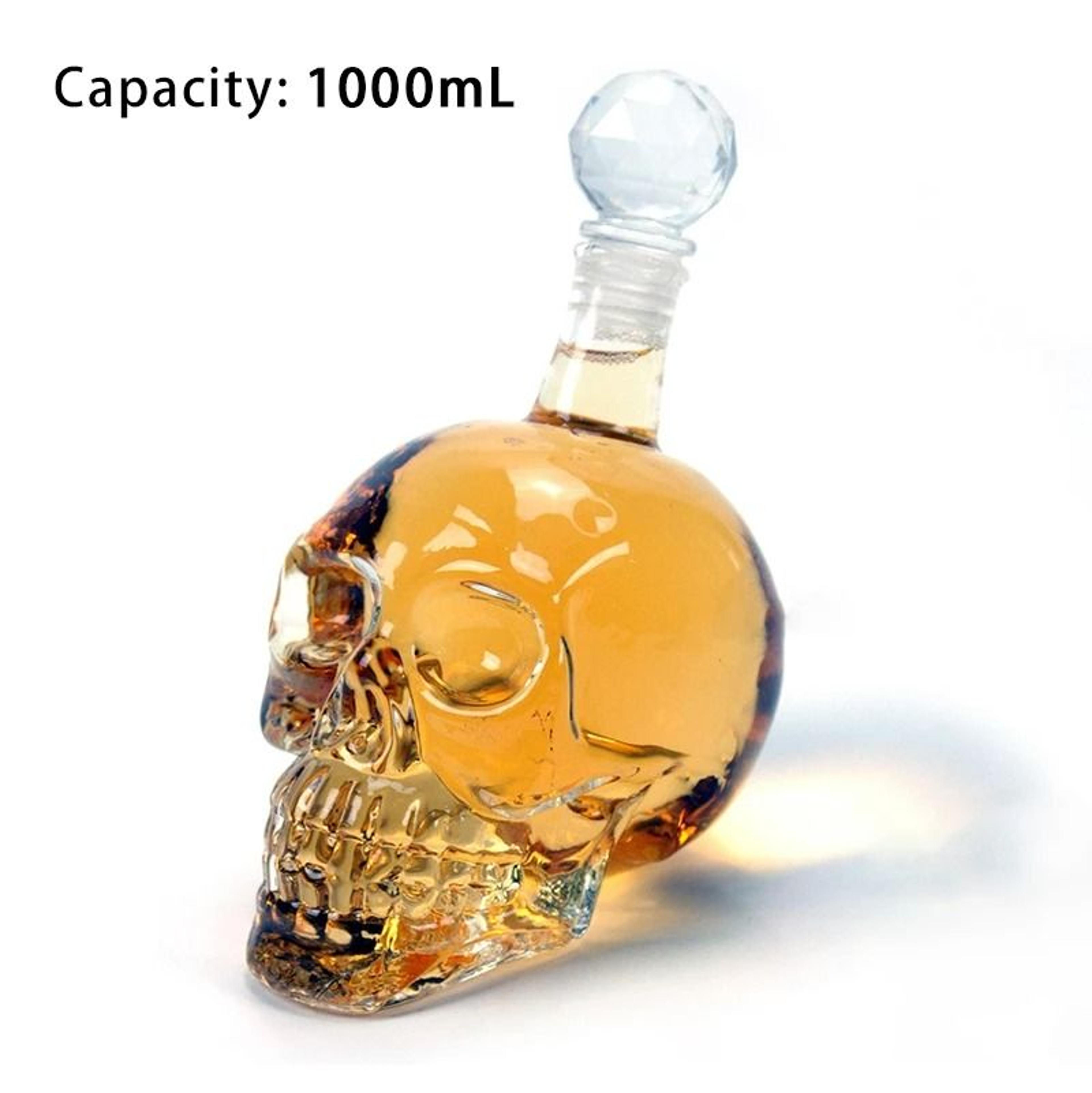 Skull Glass Decanter  Wine Bottle 7