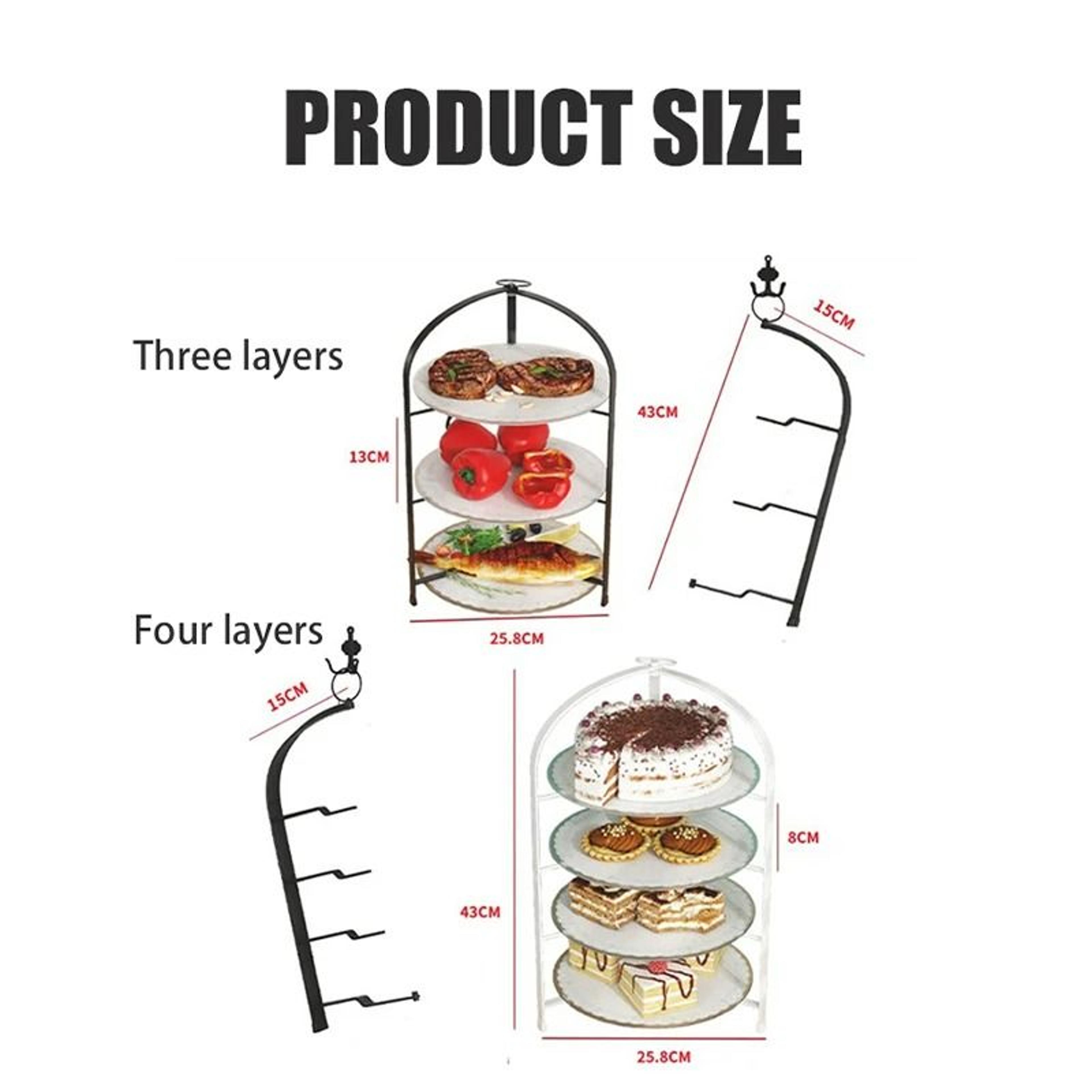 Foldable 34Layer Kitchen Side Dish Storage  Prep Rack 4