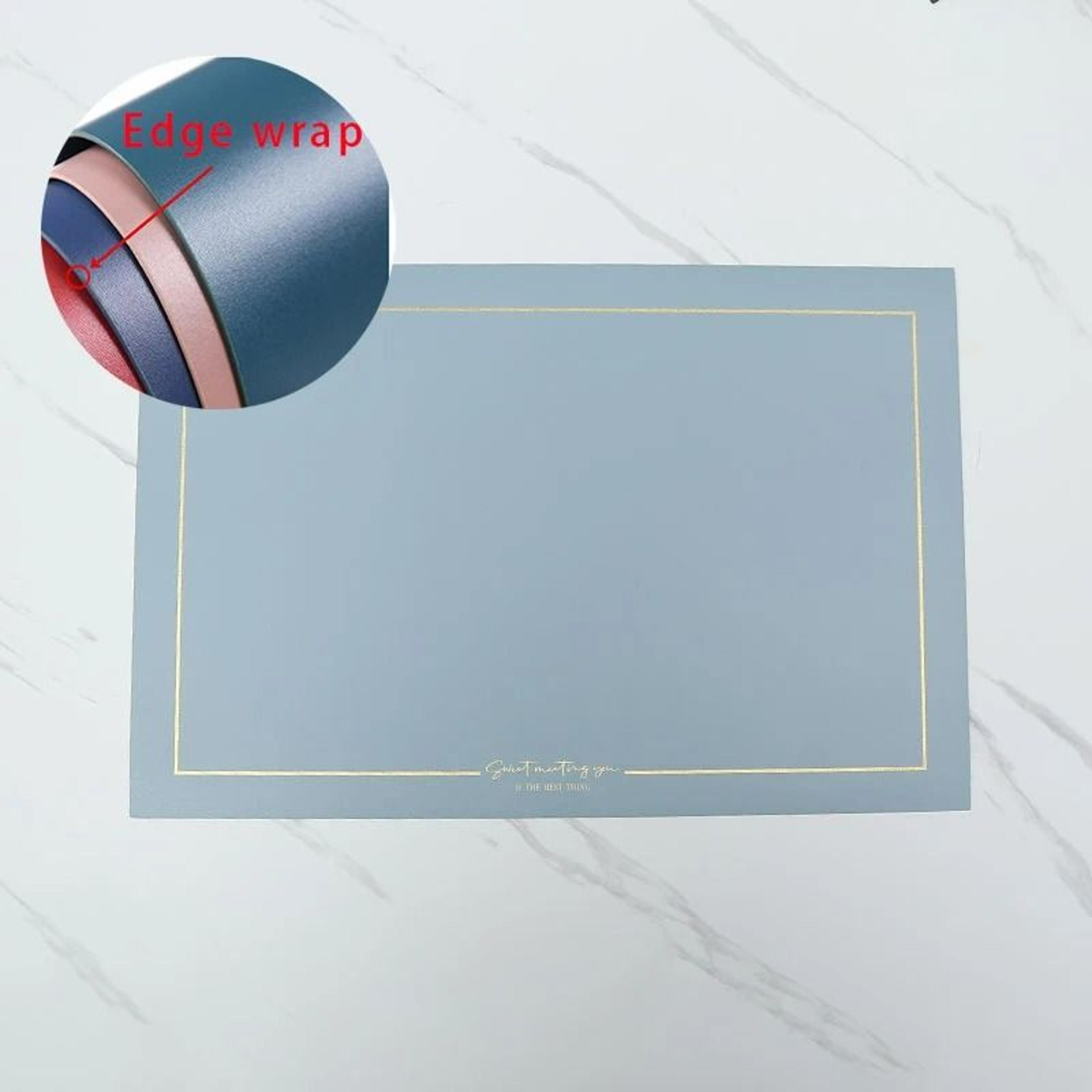 Rectangular PU Leather Waterproof Placemat  Coaster Set 16