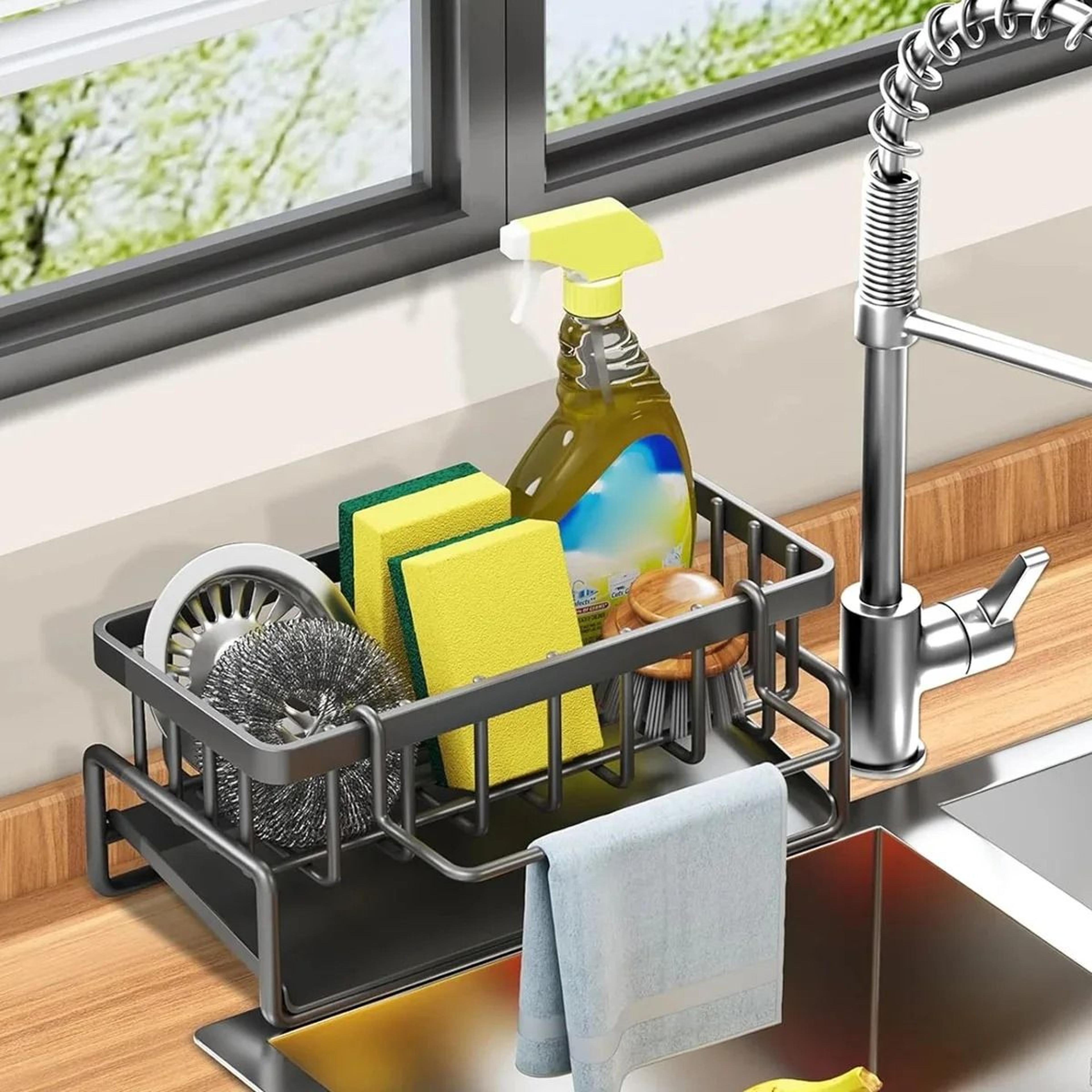 Adjustable Faucet Storage Drain Rack 0