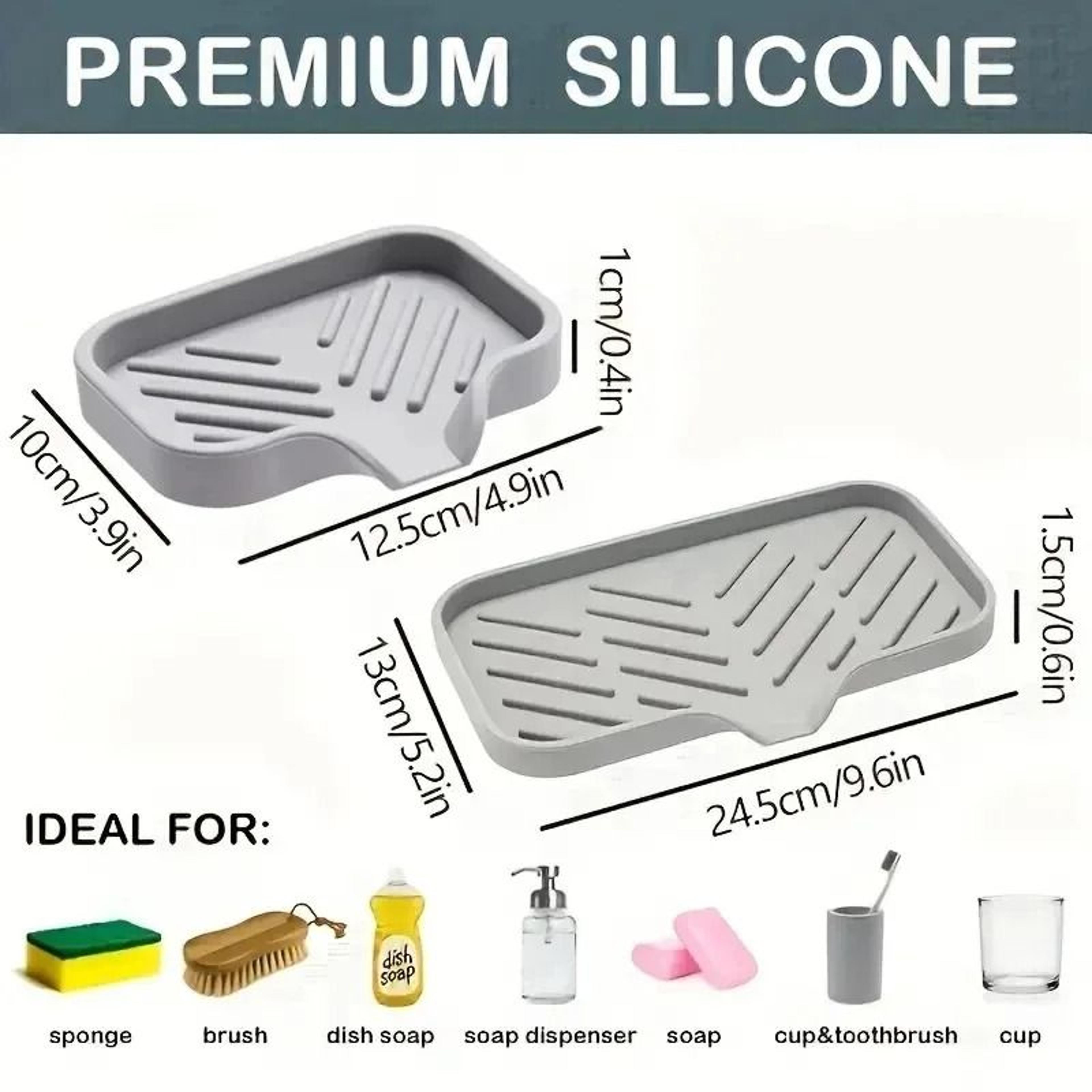 Self Draining Silicone Sink Organizer Tray 6