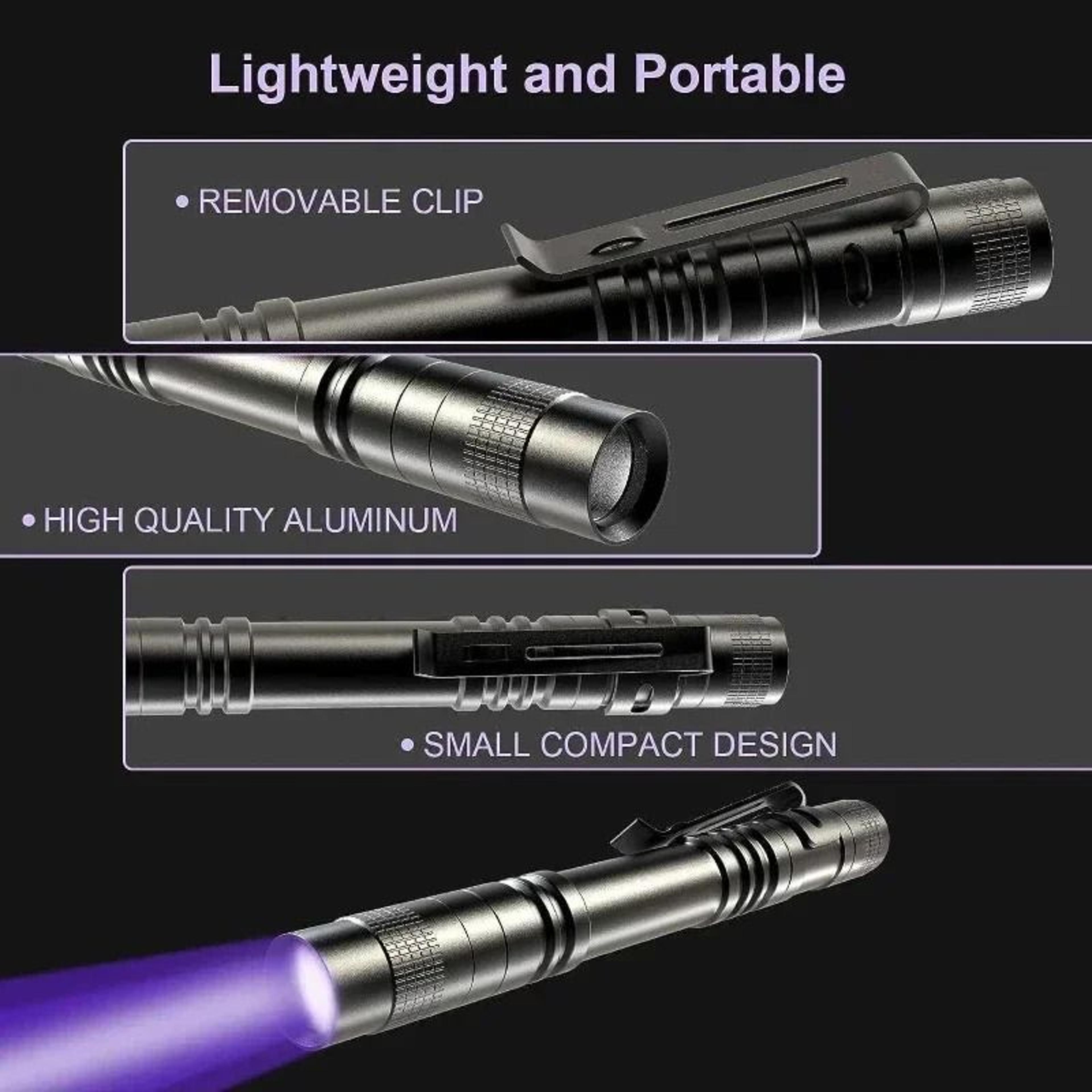 395nm Portable UV Flashlight  Inspection Torch 4
