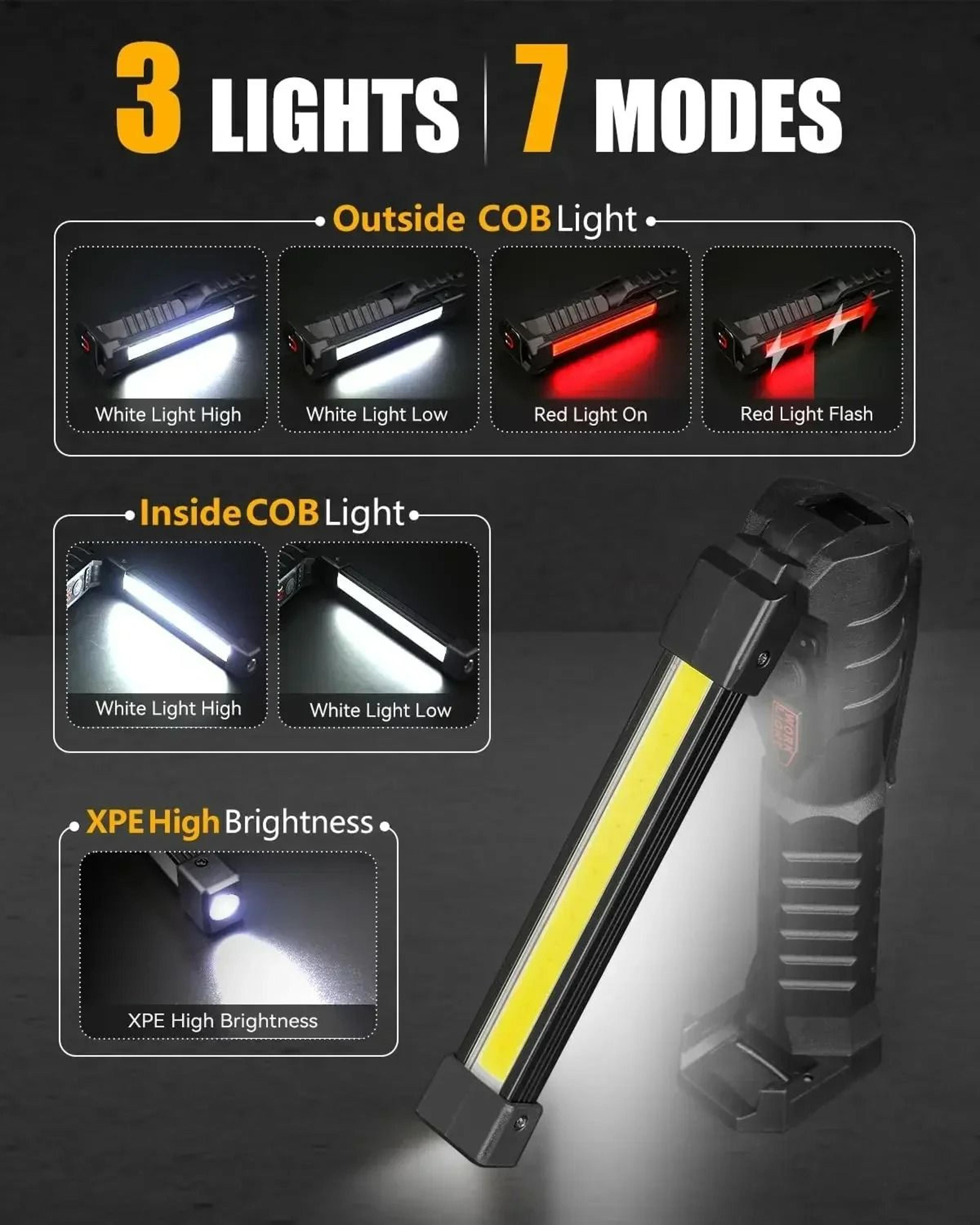 7Mode Foldable COB LED Work Light 2