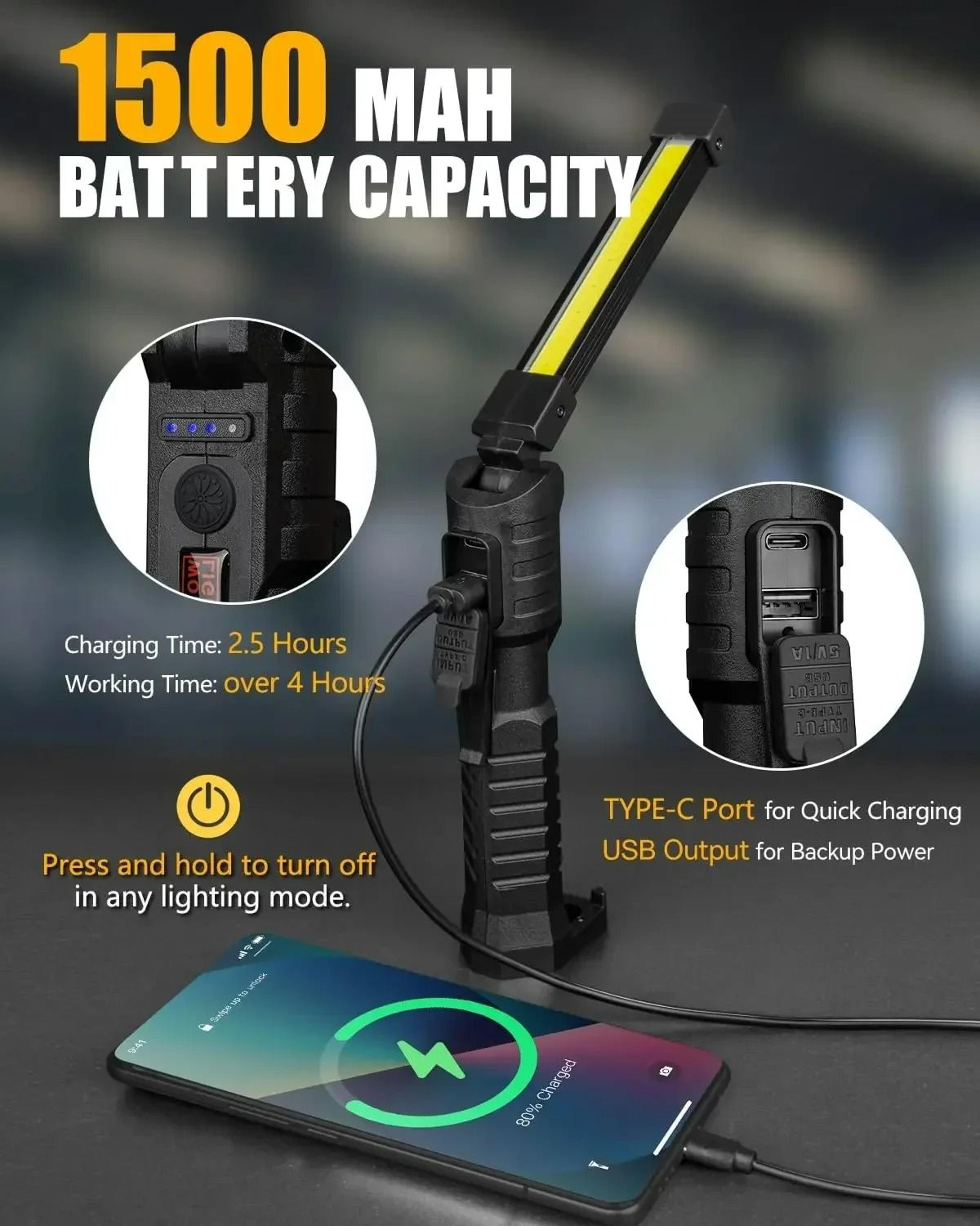 7Mode Foldable COB LED Work Light 4
