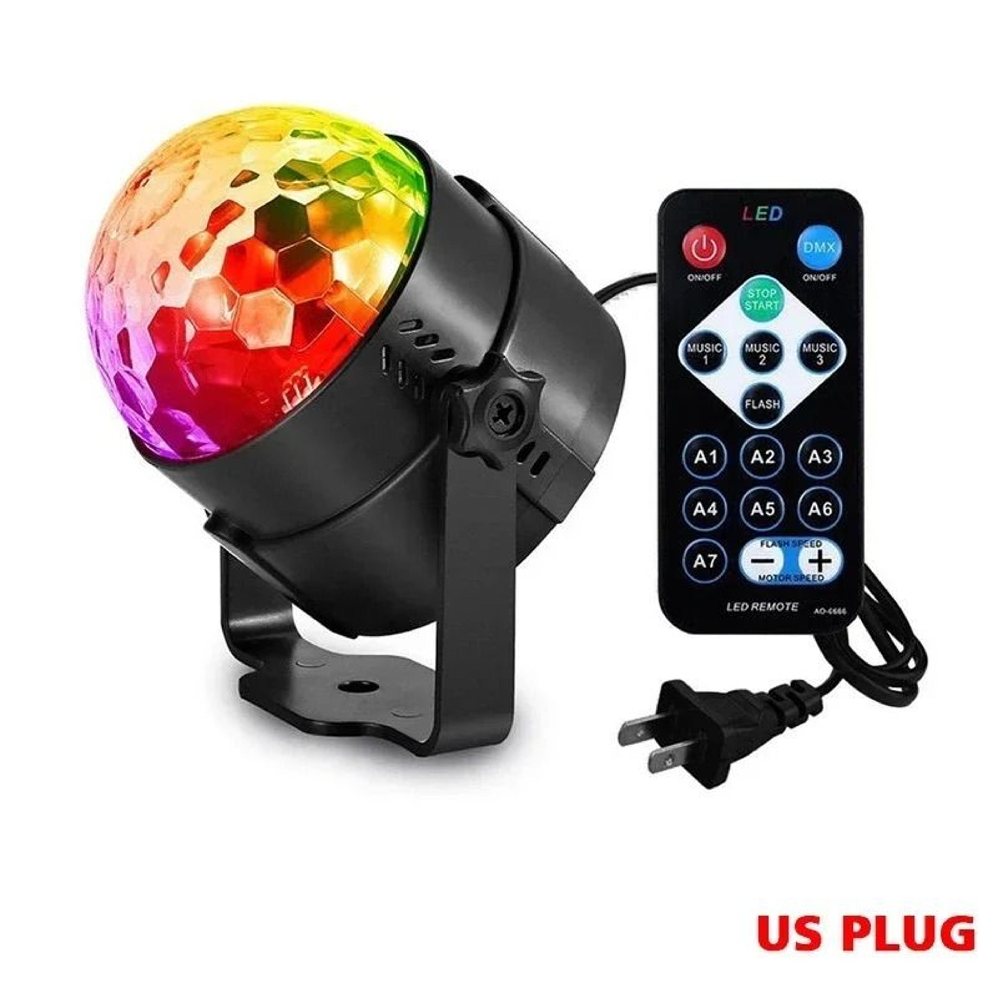 RemoteControlled RGB Disco Ball  Stage Strobe Light 7