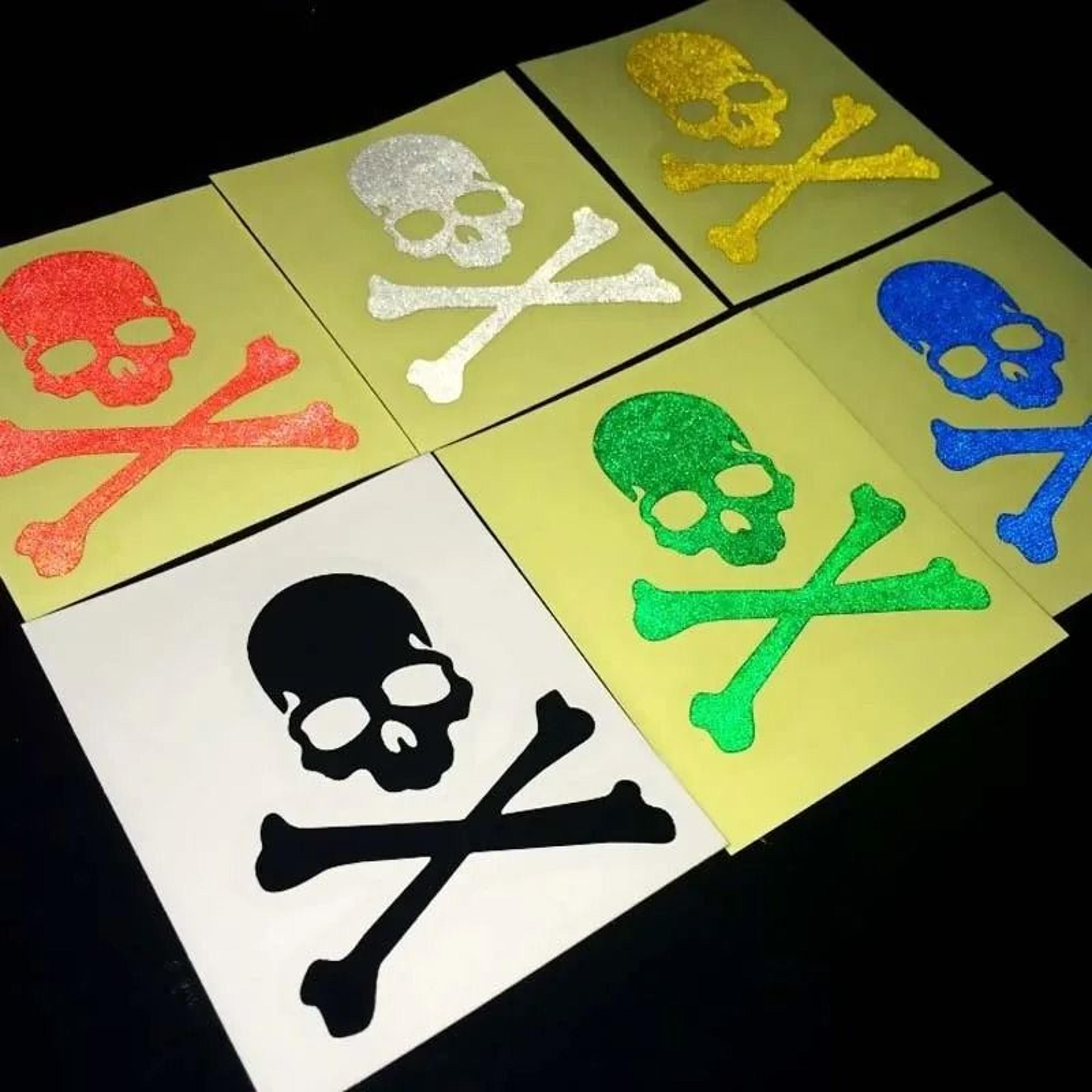 Reflective Skull Safety Decal Pack 4
