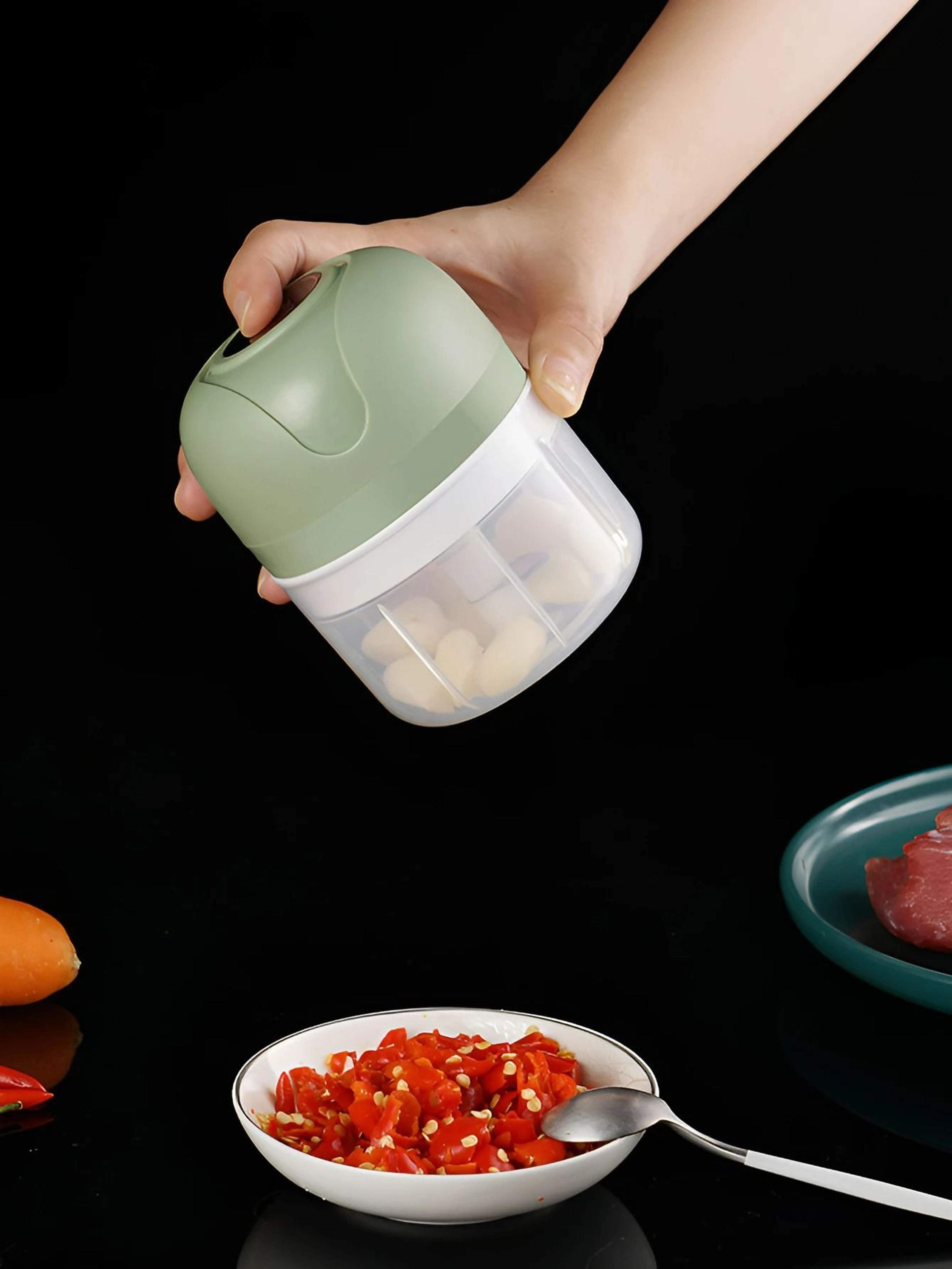 DualBowl Electric Mini Garlic Chopper 5