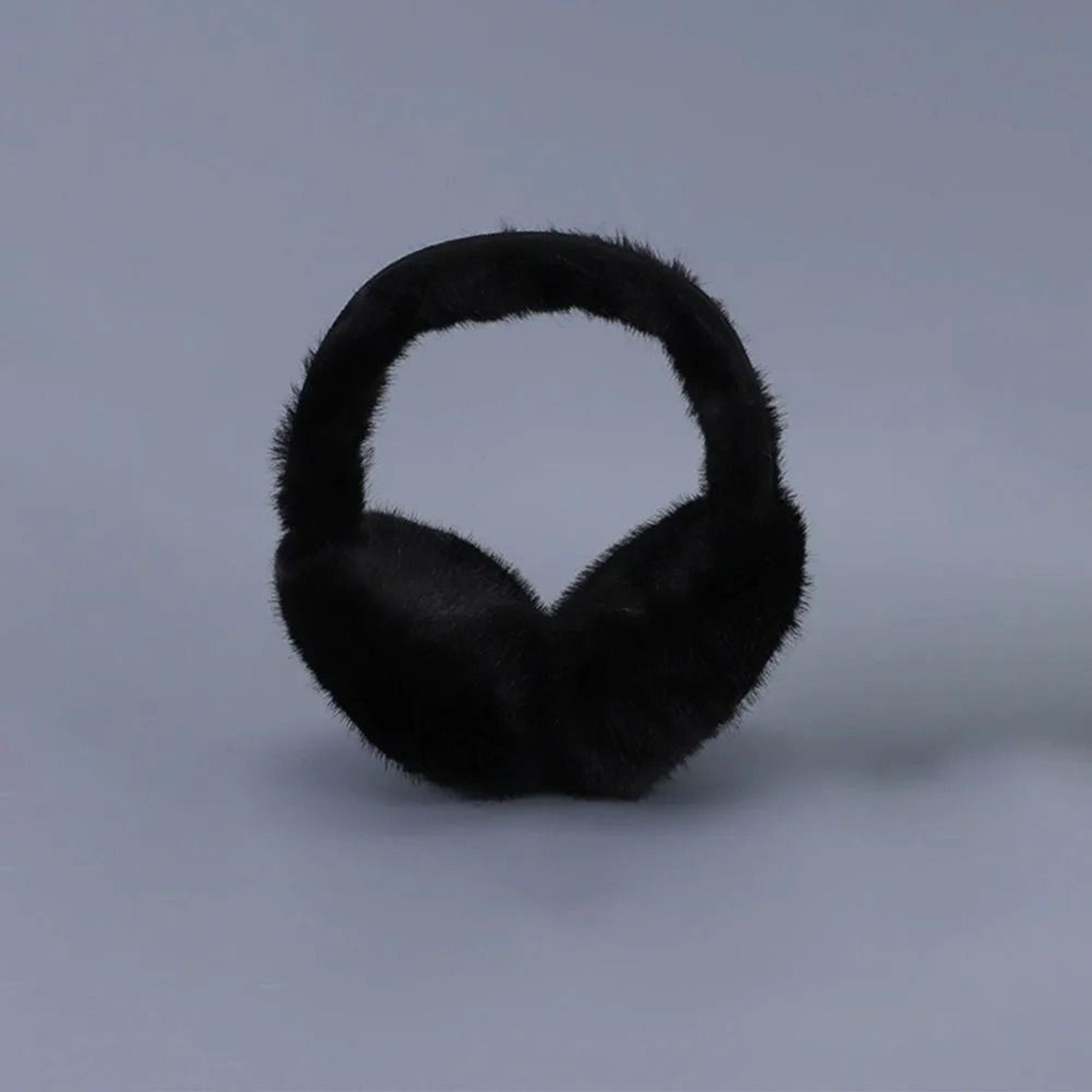 Foldable Plush Faux Fur  Suede Earmuffs 8
