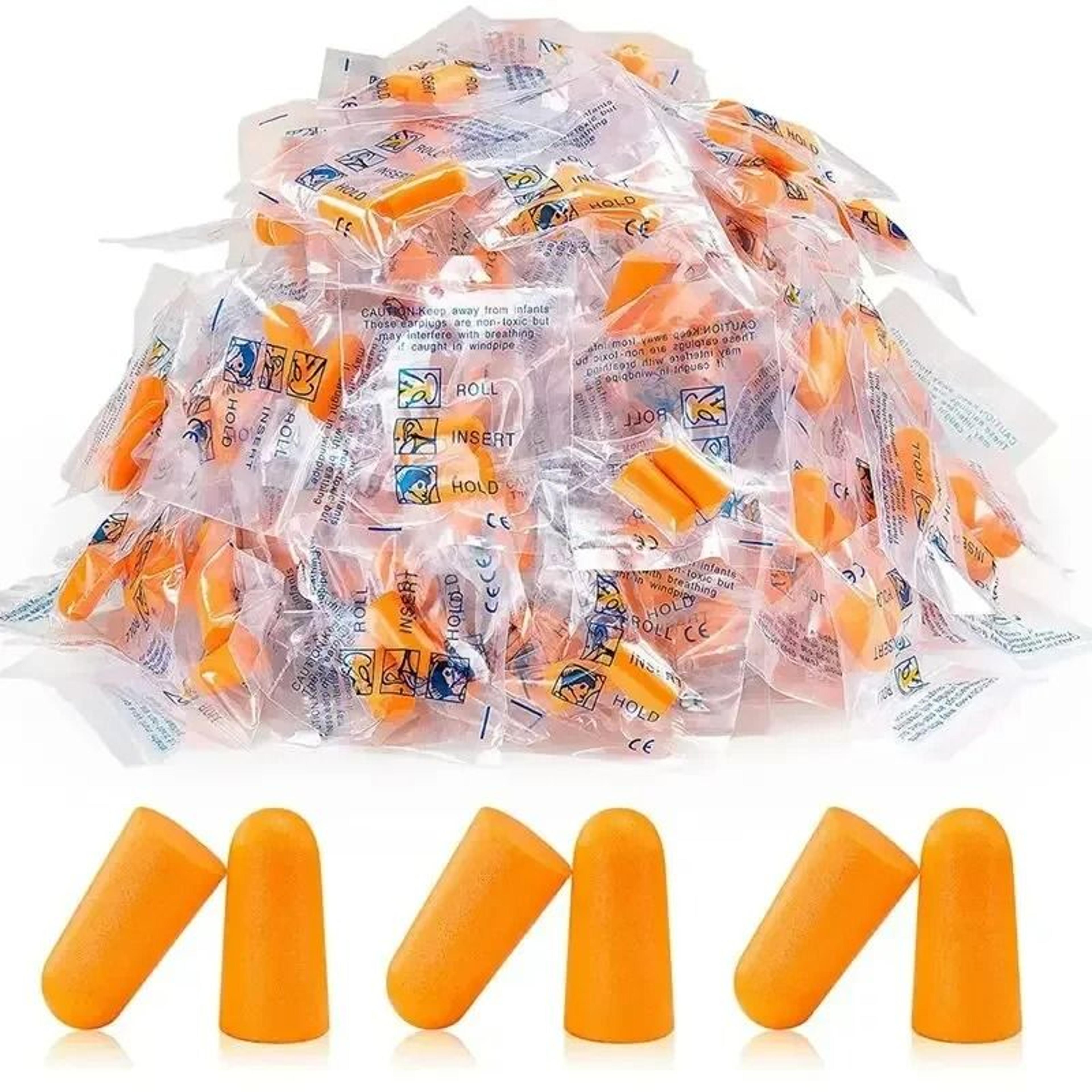 10-pair ultra-soft foam noise-reduction earplugs