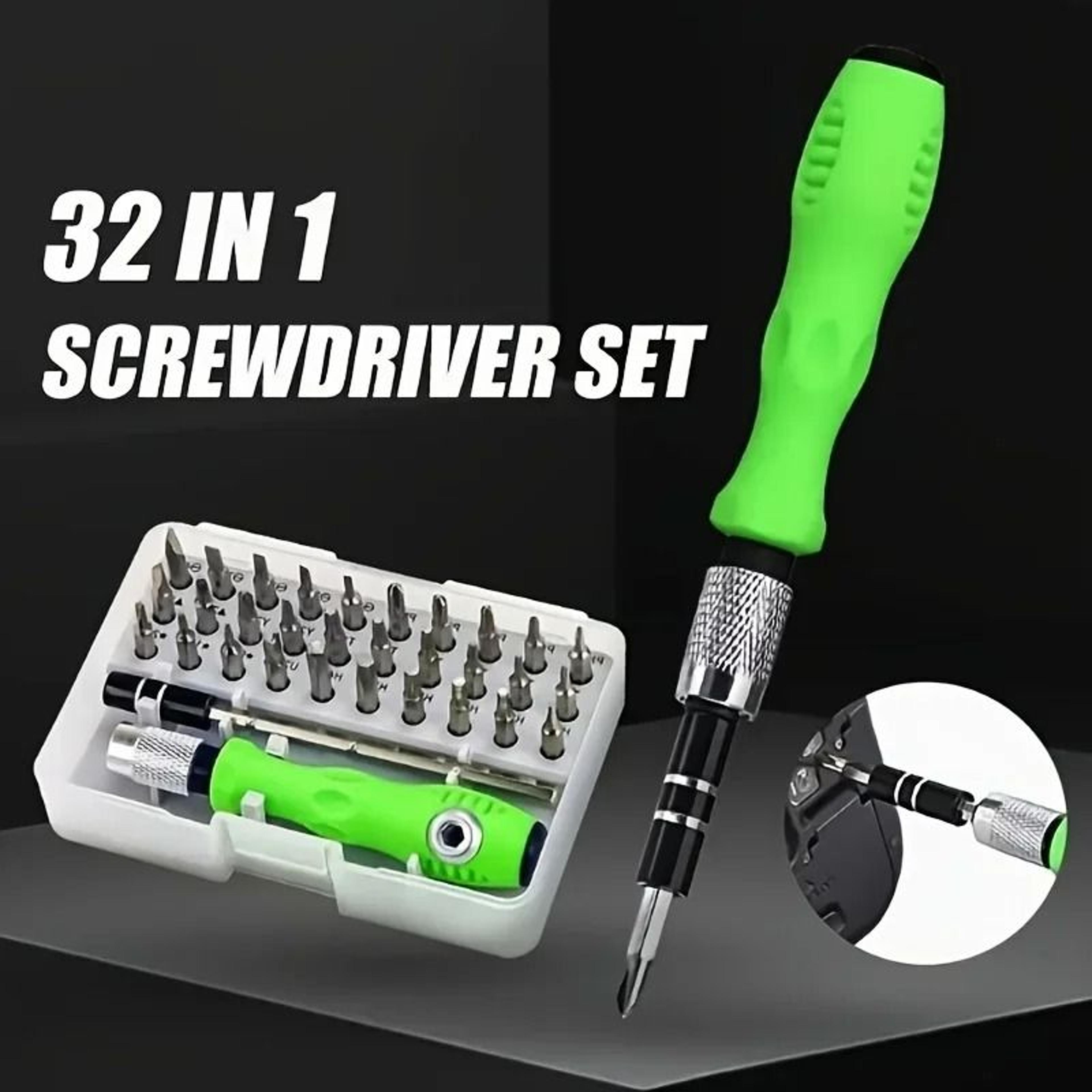 32-in-1 precision magnetic screwdriver bit set