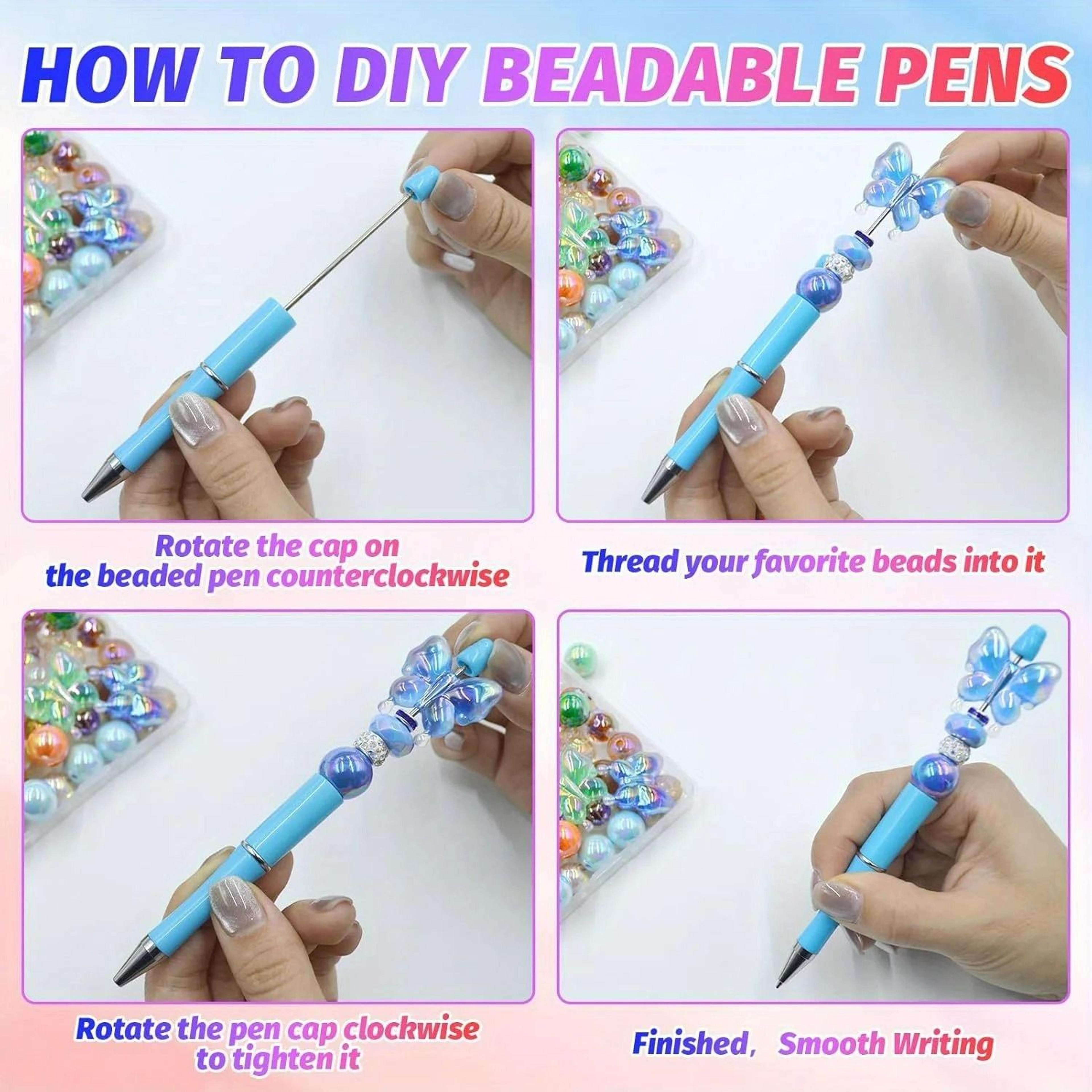 12Pack DIY Colored Beaded Ballpoint Pens 3