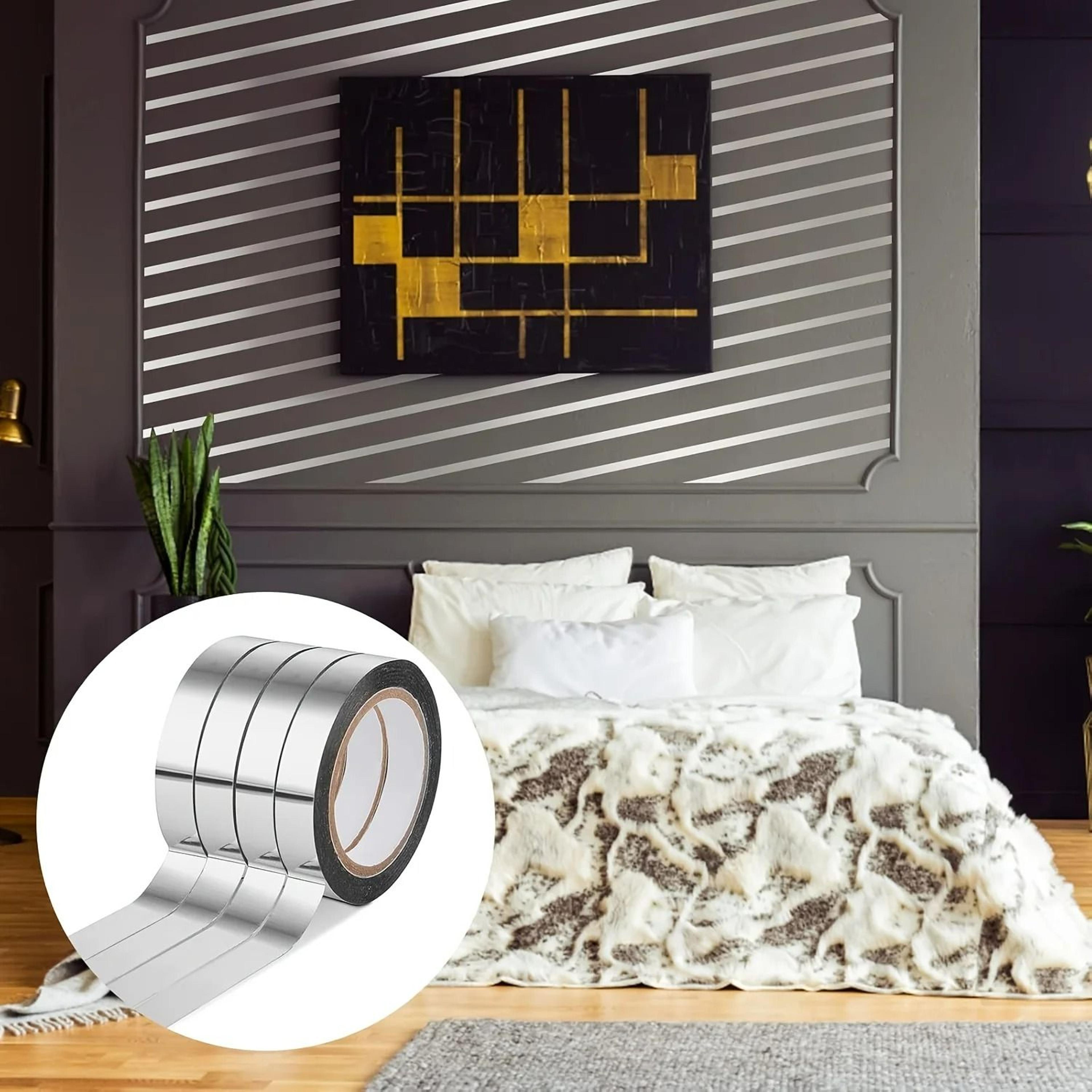 Metallic Silver Mirror Decorative Tape 4