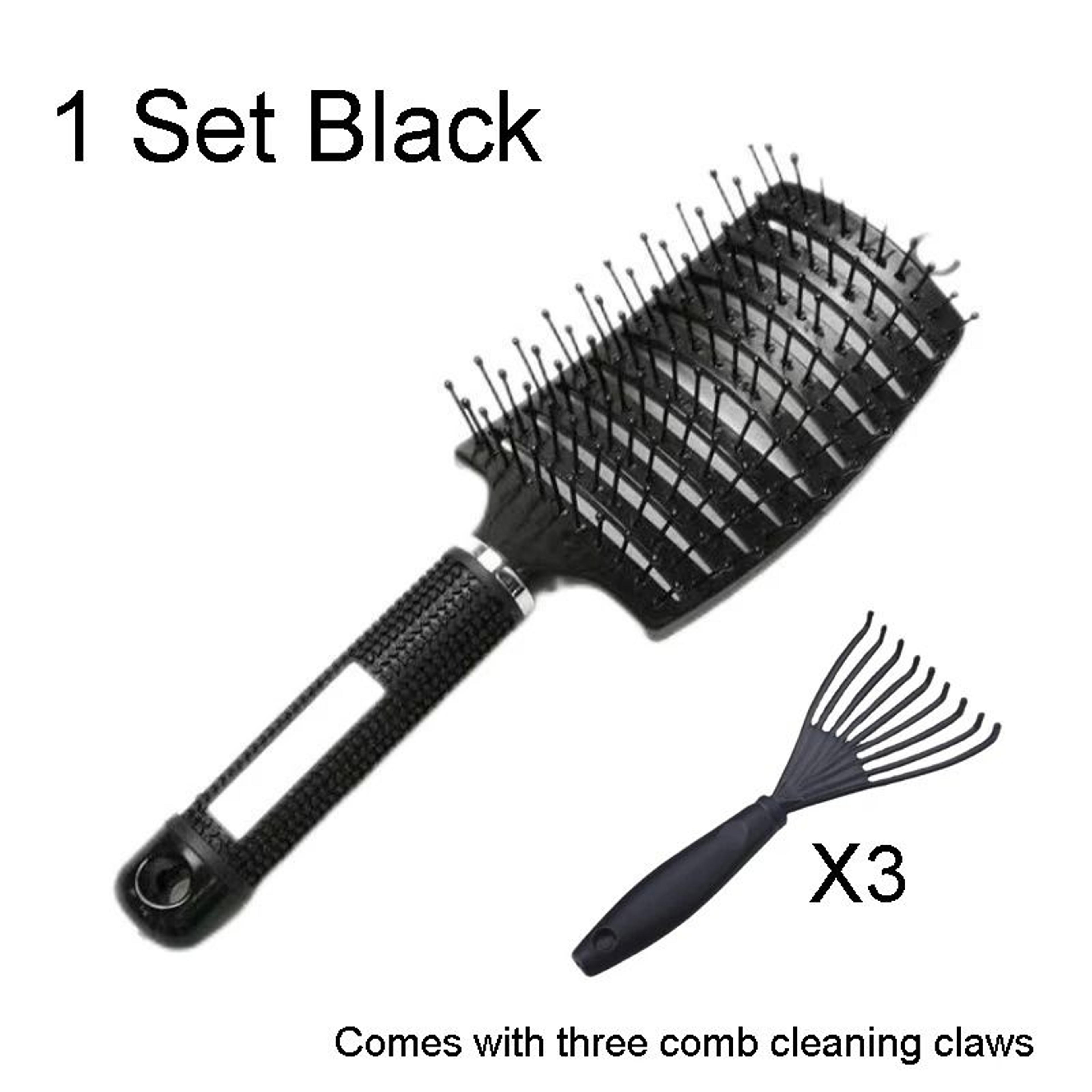 Curved Vented Detangling Paddle Brush 7