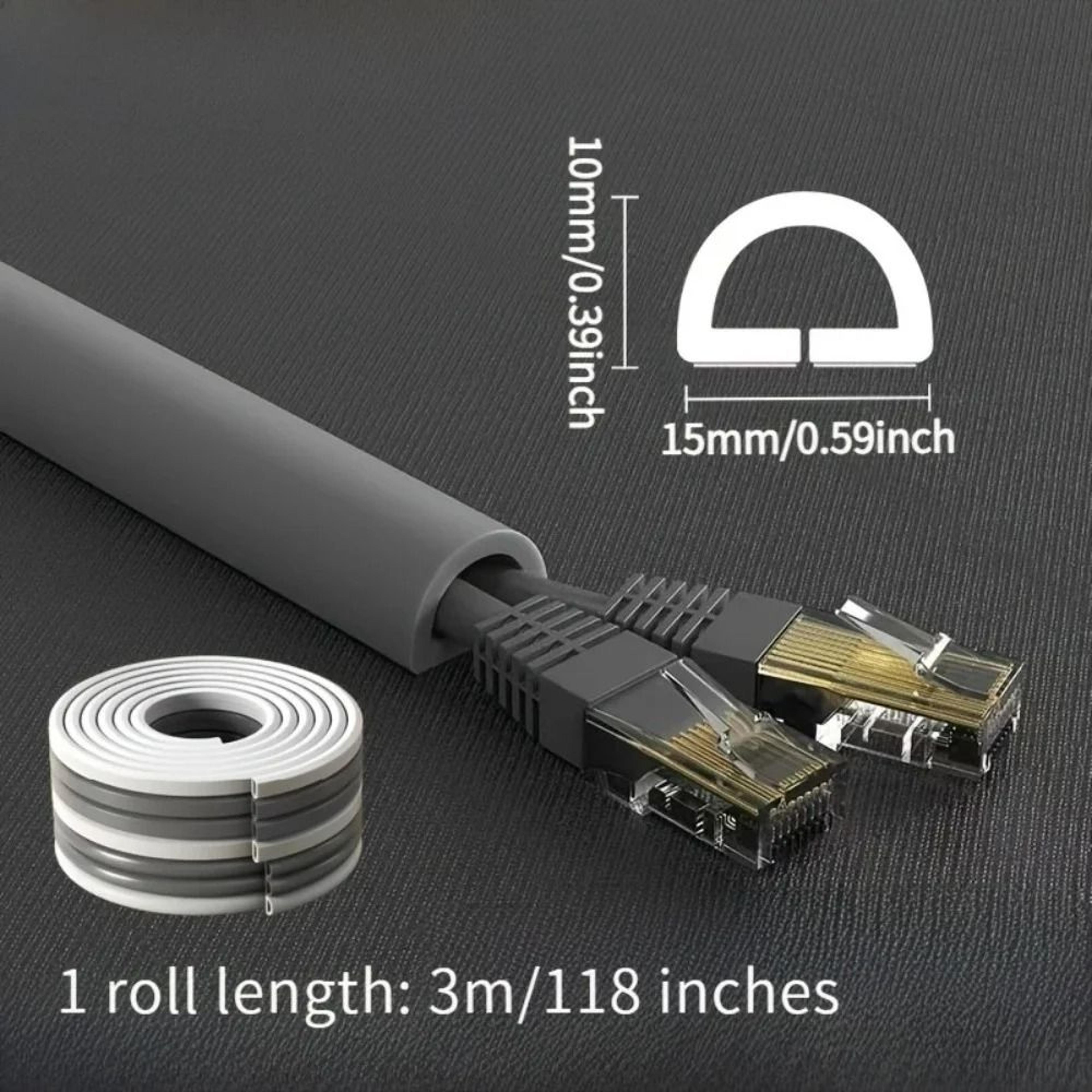 SelfAdhesive PVC Invisible Floor Cable Management Tube 10