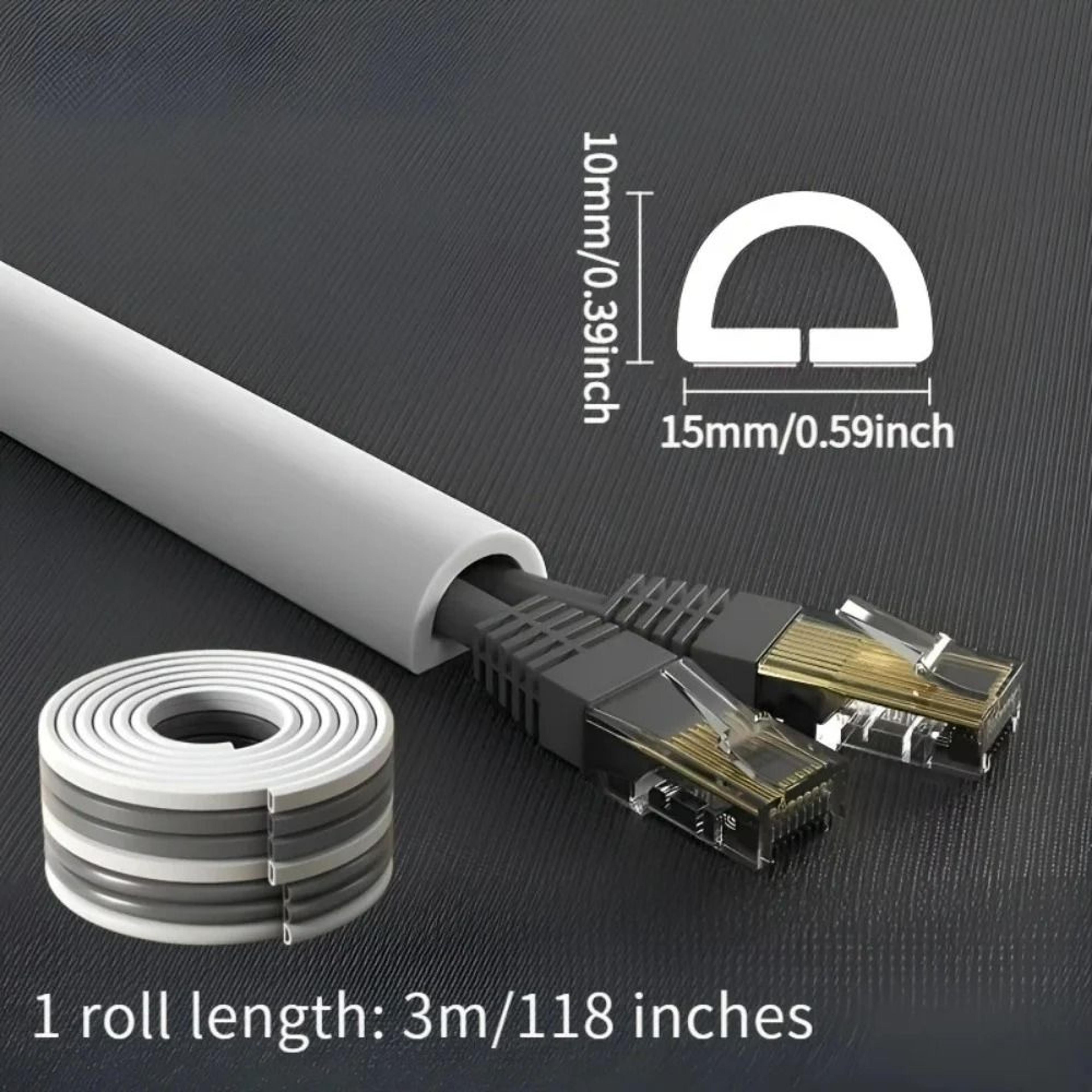 SelfAdhesive PVC Invisible Floor Cable Management Tube 8