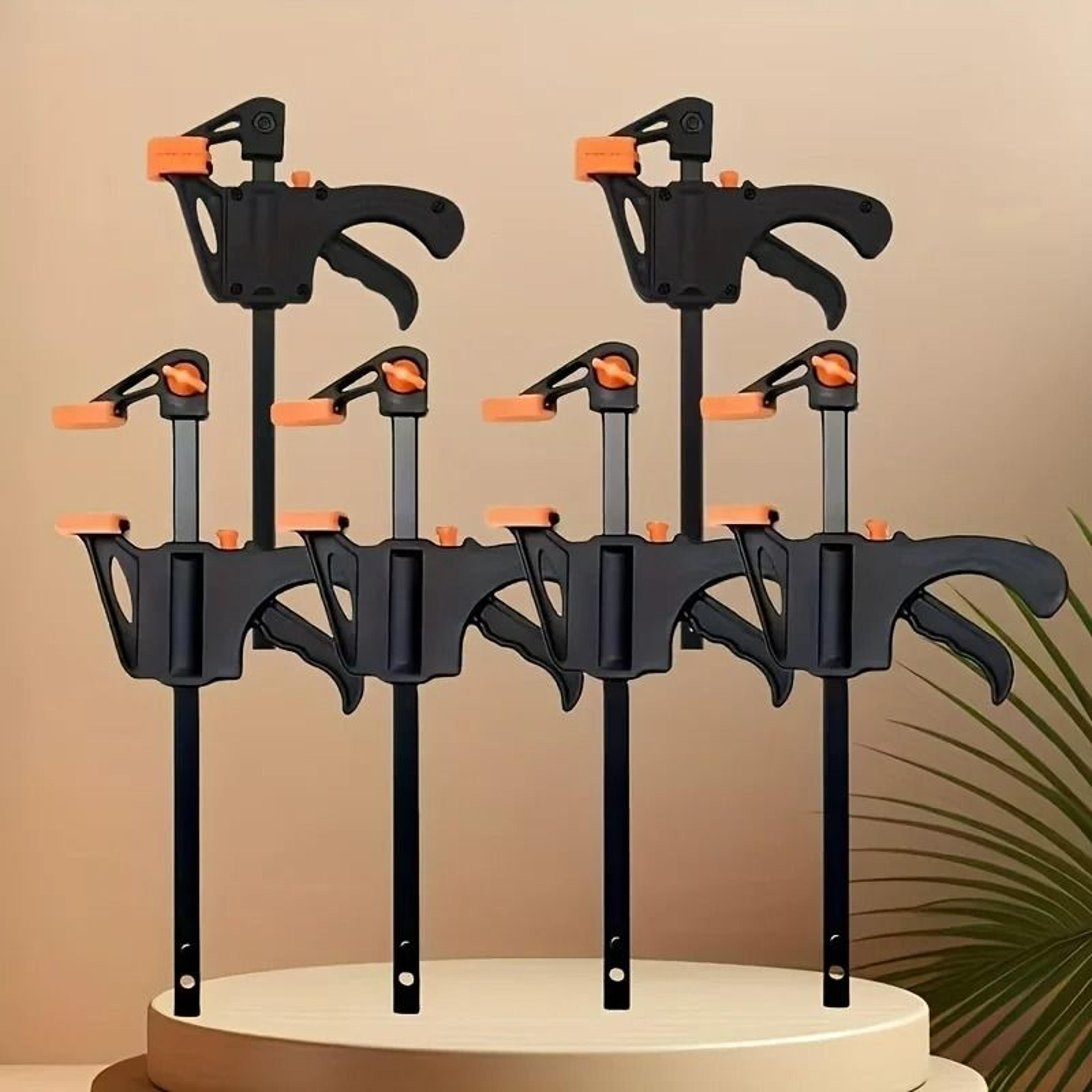 4-inch heavy-duty woodworking mini f-clamp (6-piece crew pack)