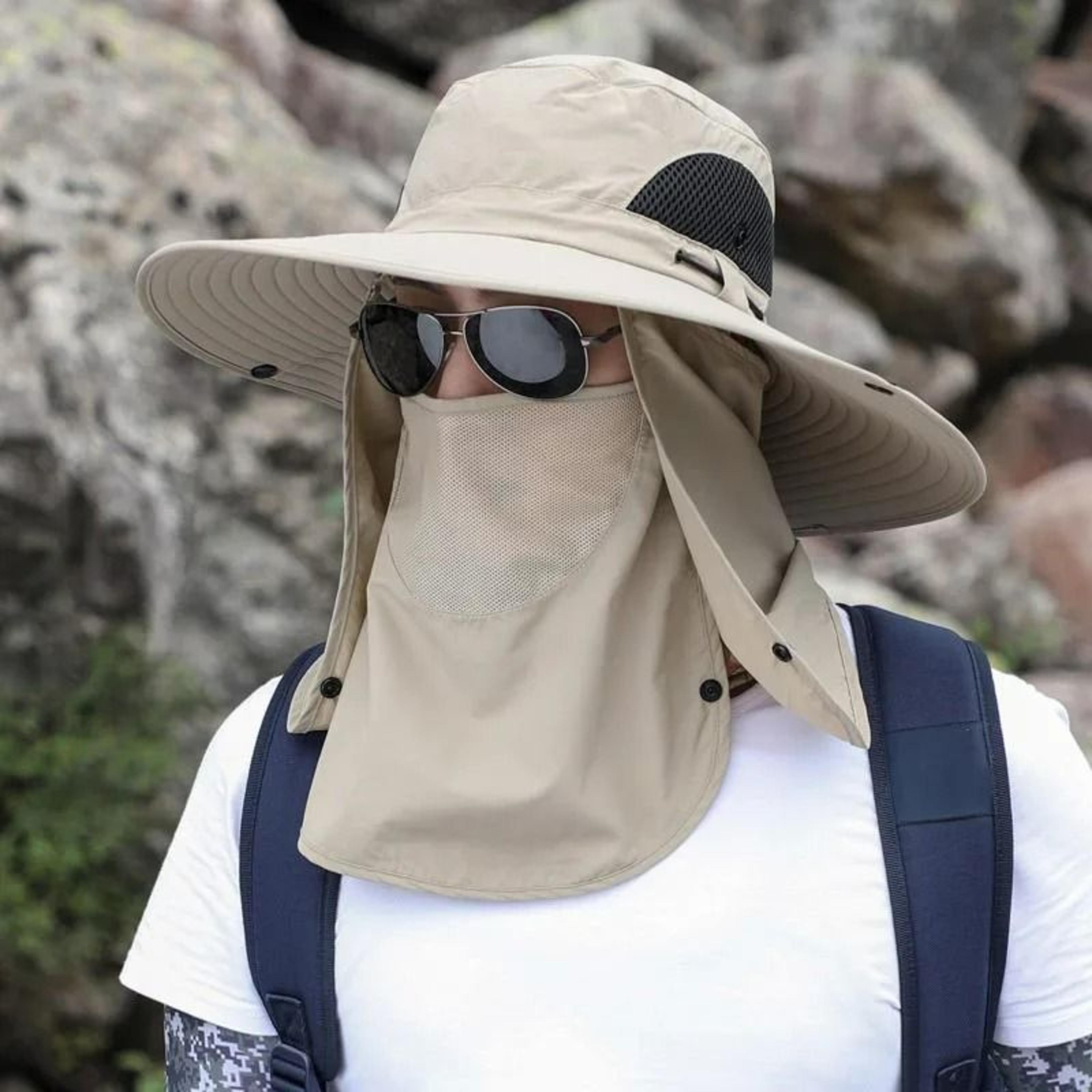 Adjustable FullCoverage Outdoor Fishing  Sunscreen Cap 8