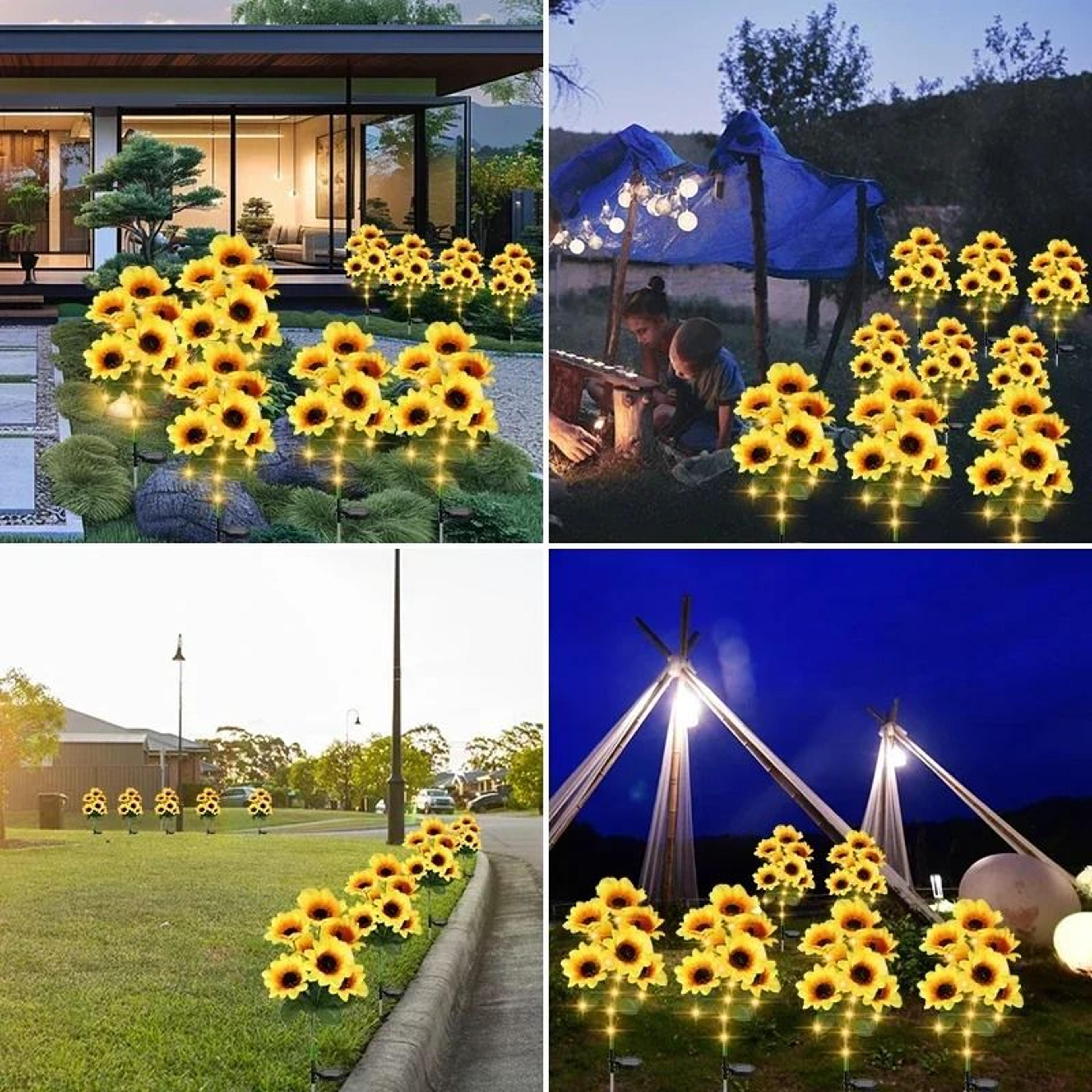 Realistic 7Head LED Solar Sunflower Stake Light 4