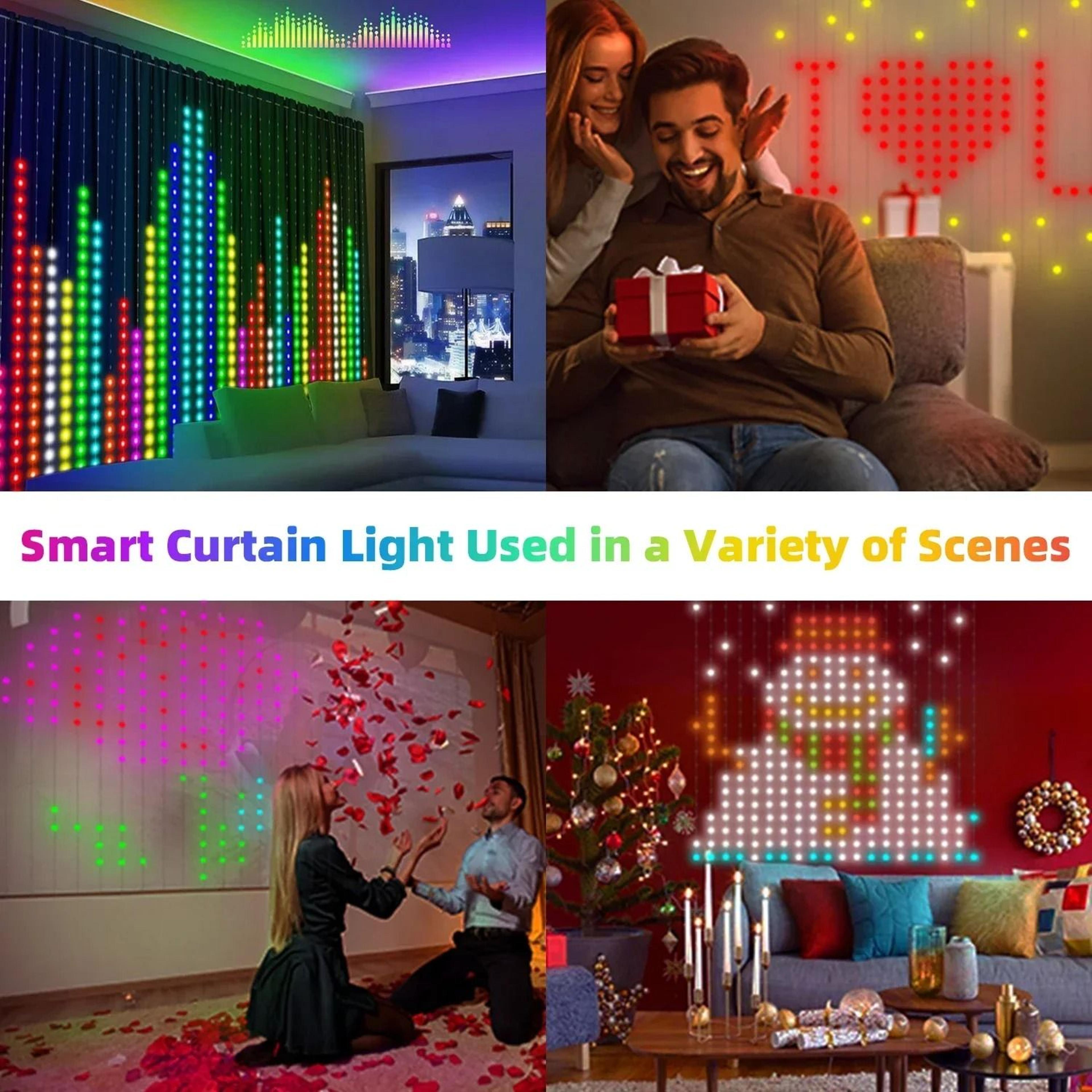 Smart RGBIC AppControlled LED Curtain Lights 2