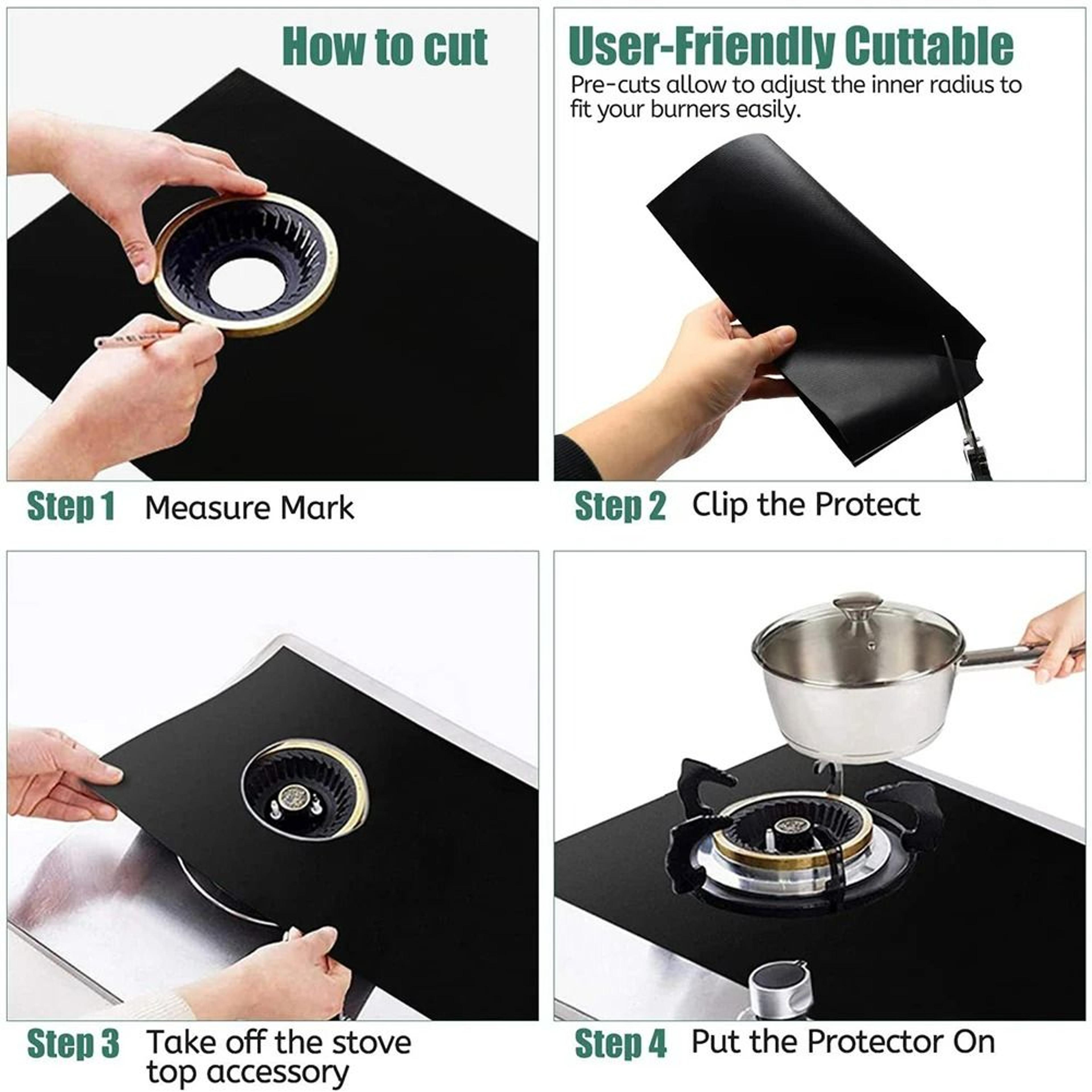 5Hole Reusable Gas Stove Burner Protector Mat 2
