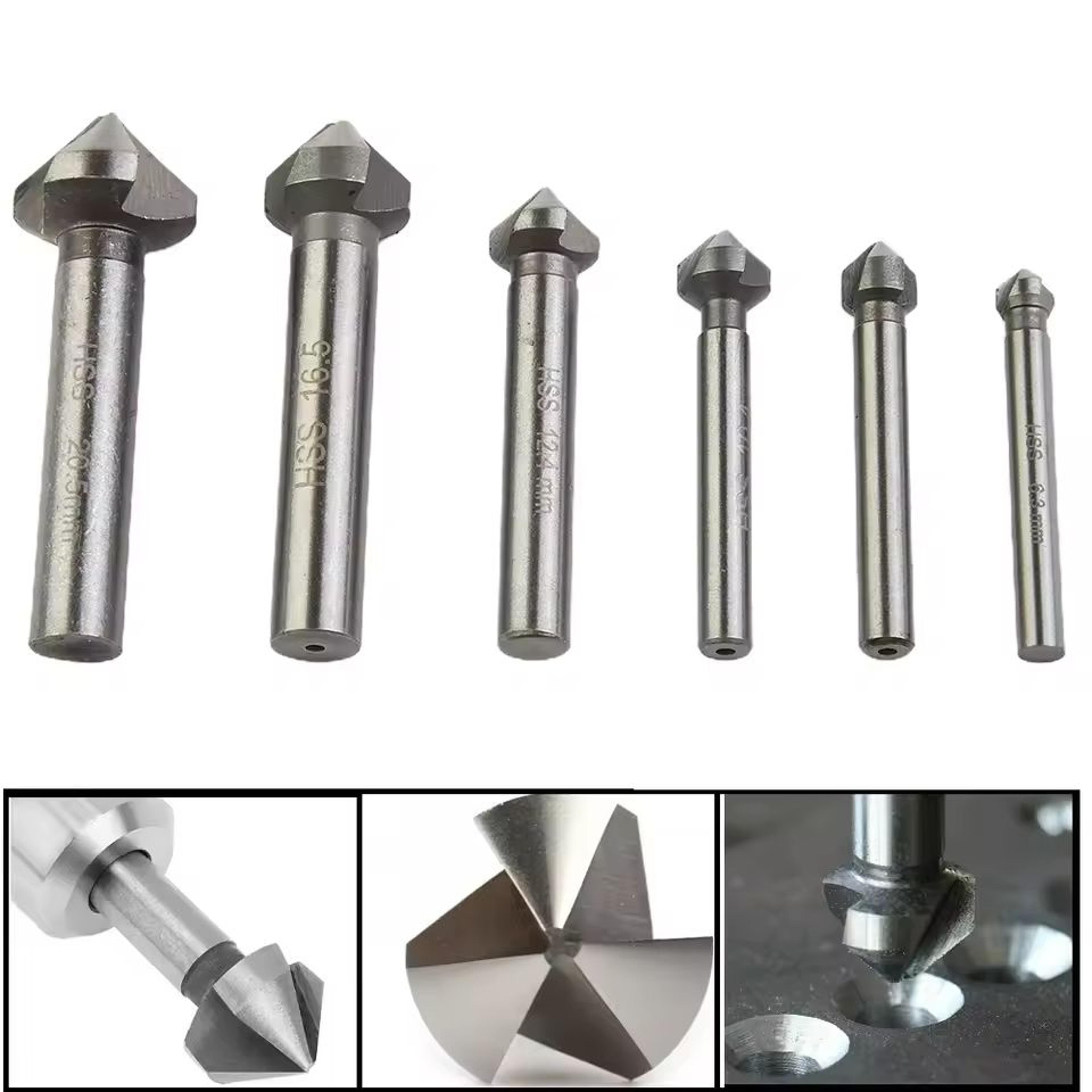 3Flute 90Degree HSS Countersink Drill Bit 5