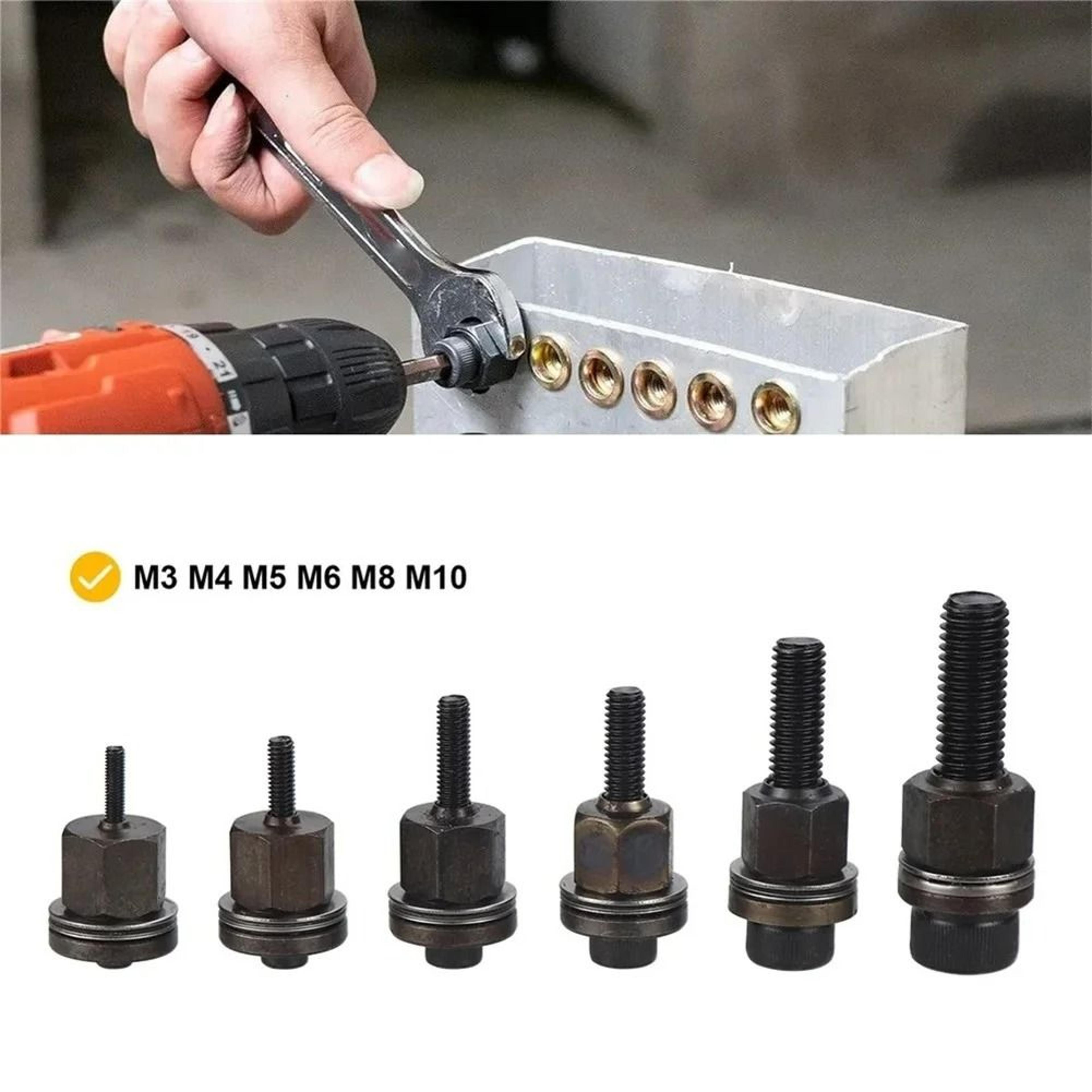 heavy-duty hand rivet nut replacement mandrel (metric m3–m10)