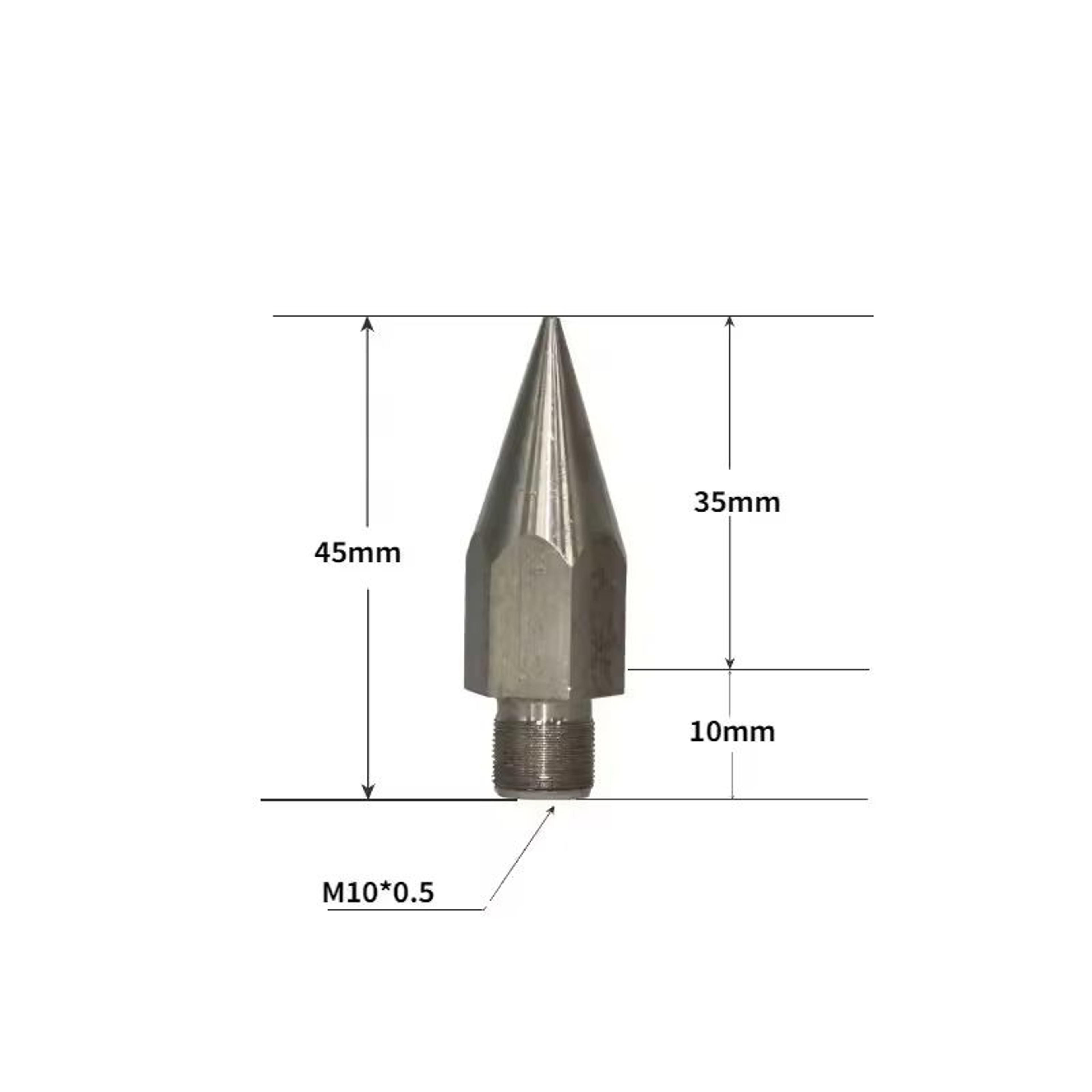 Stainless Steel Mini Prismatic GPS Pole Replacement Tip 5