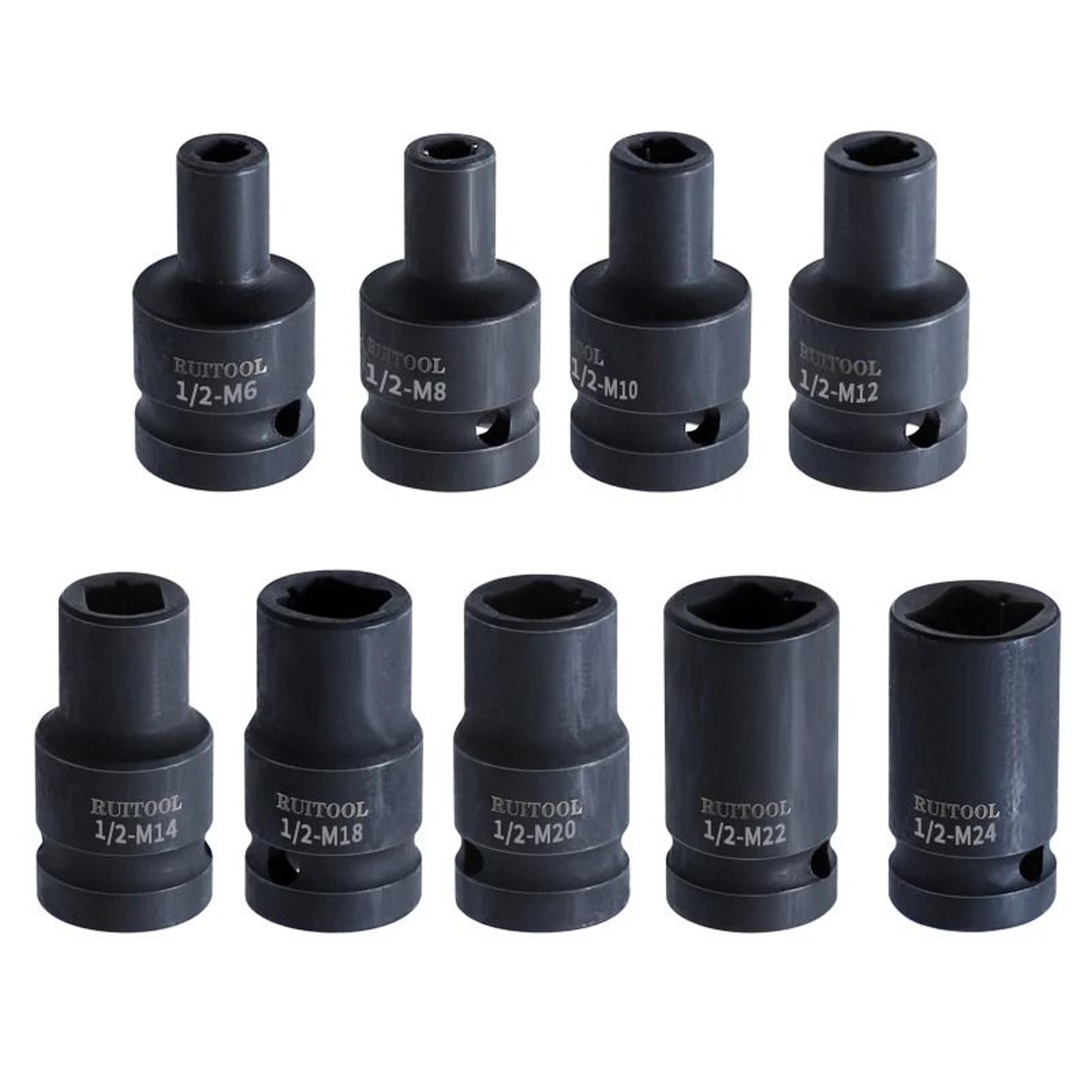 9Piece HeavyDuty Tap Socket Set M6M24 6
