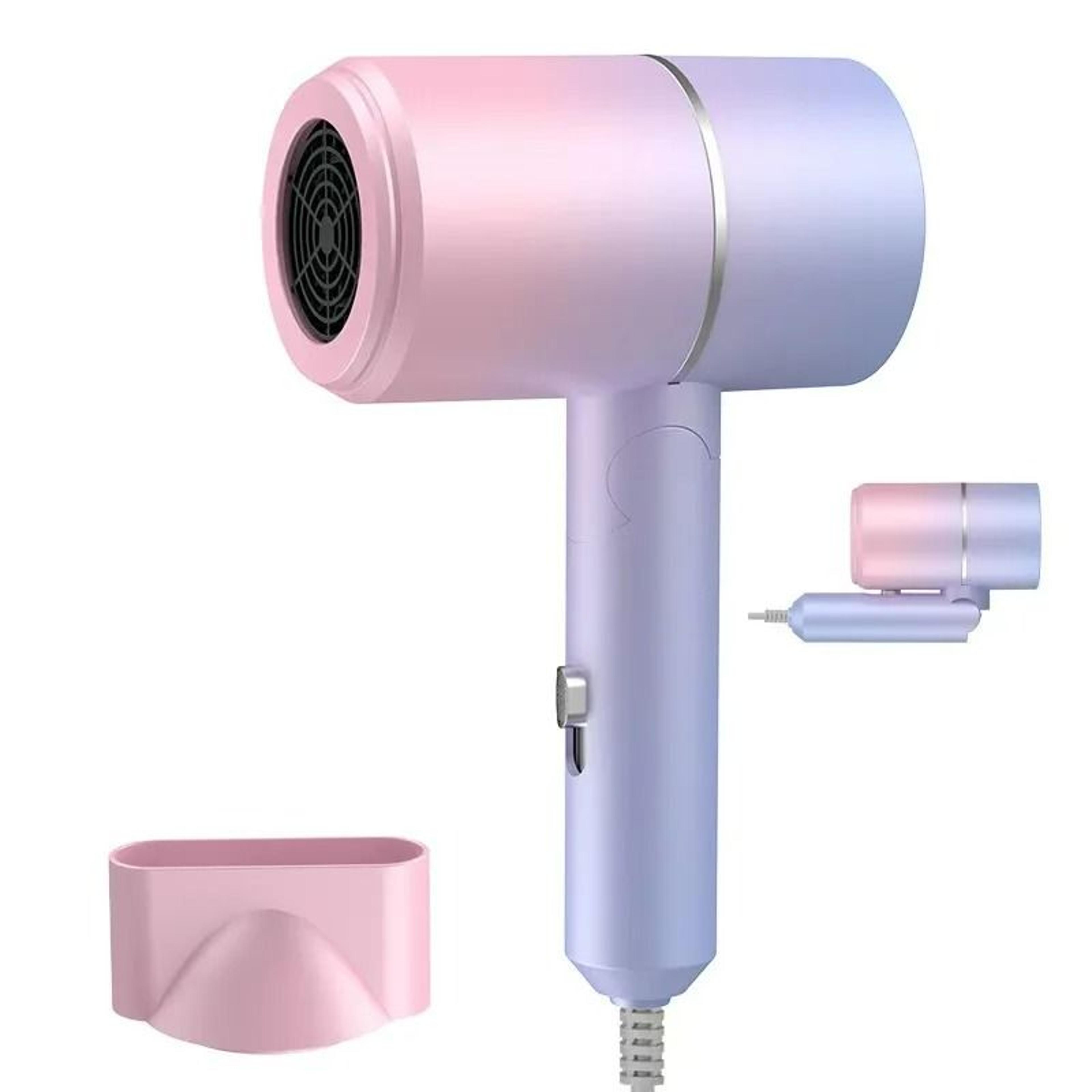 foldable silent thermostatic negative ion hair dryer