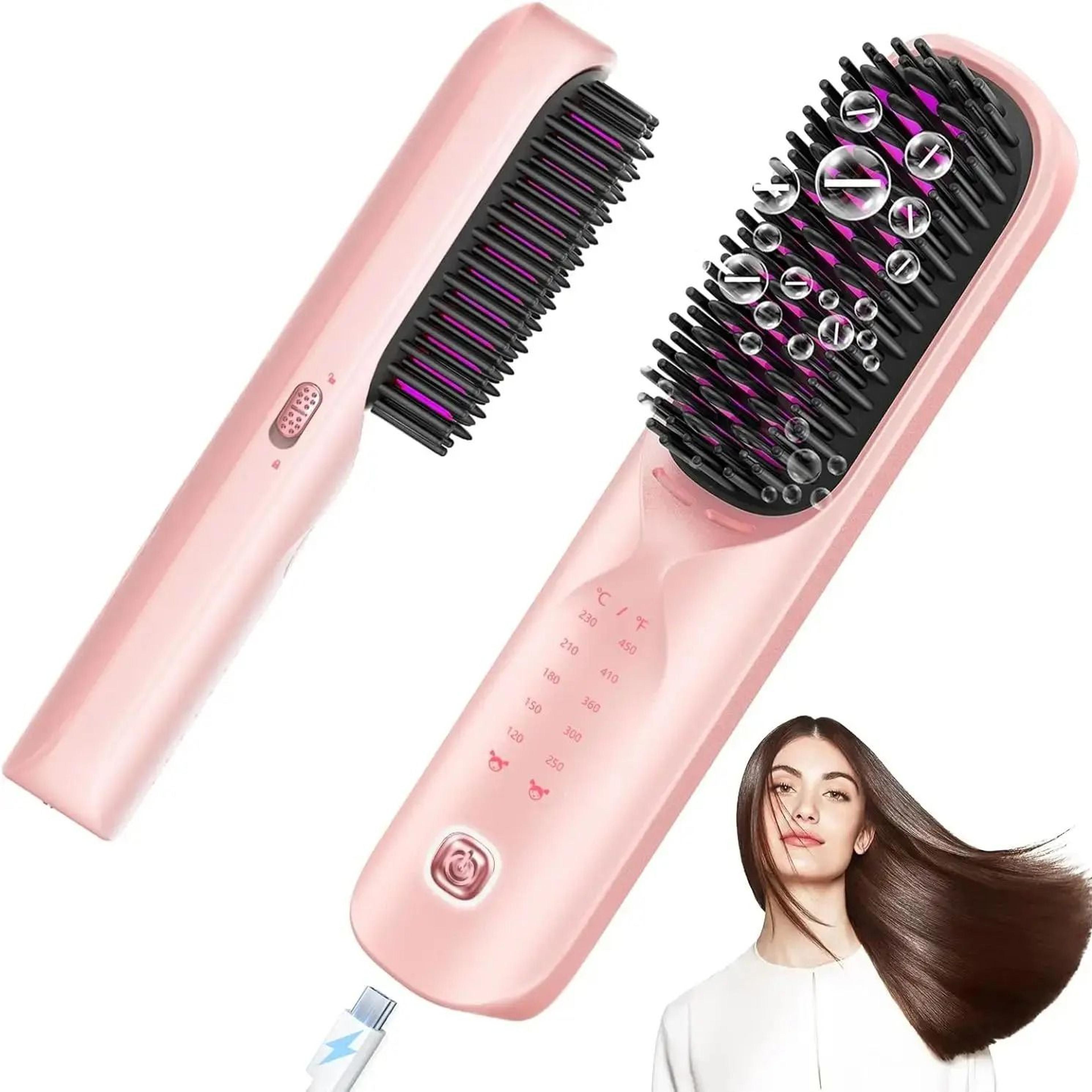 Cordless Negative Ion Hair Straightener Brush 8