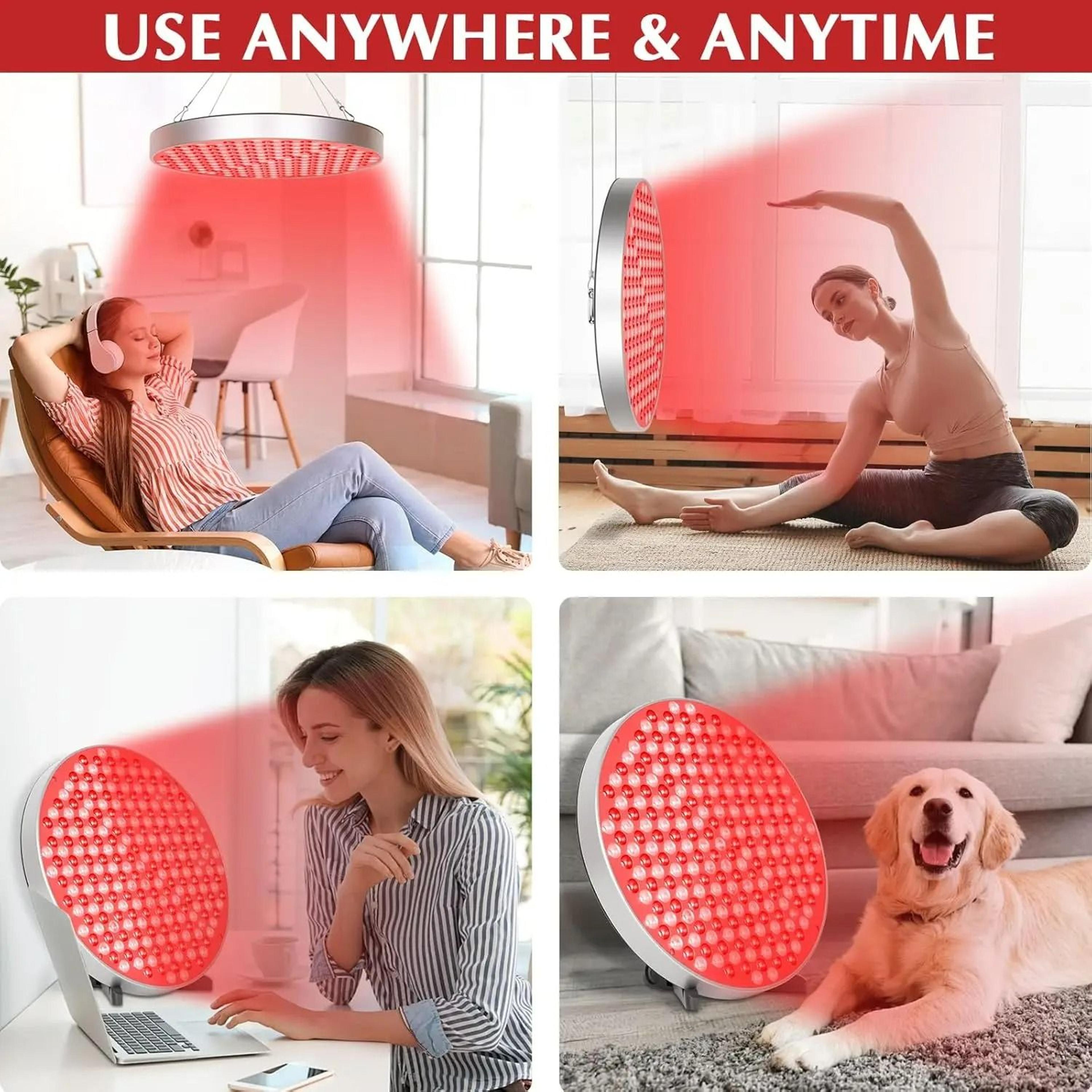Round Red Light Therapy LED Panel With Stand 5