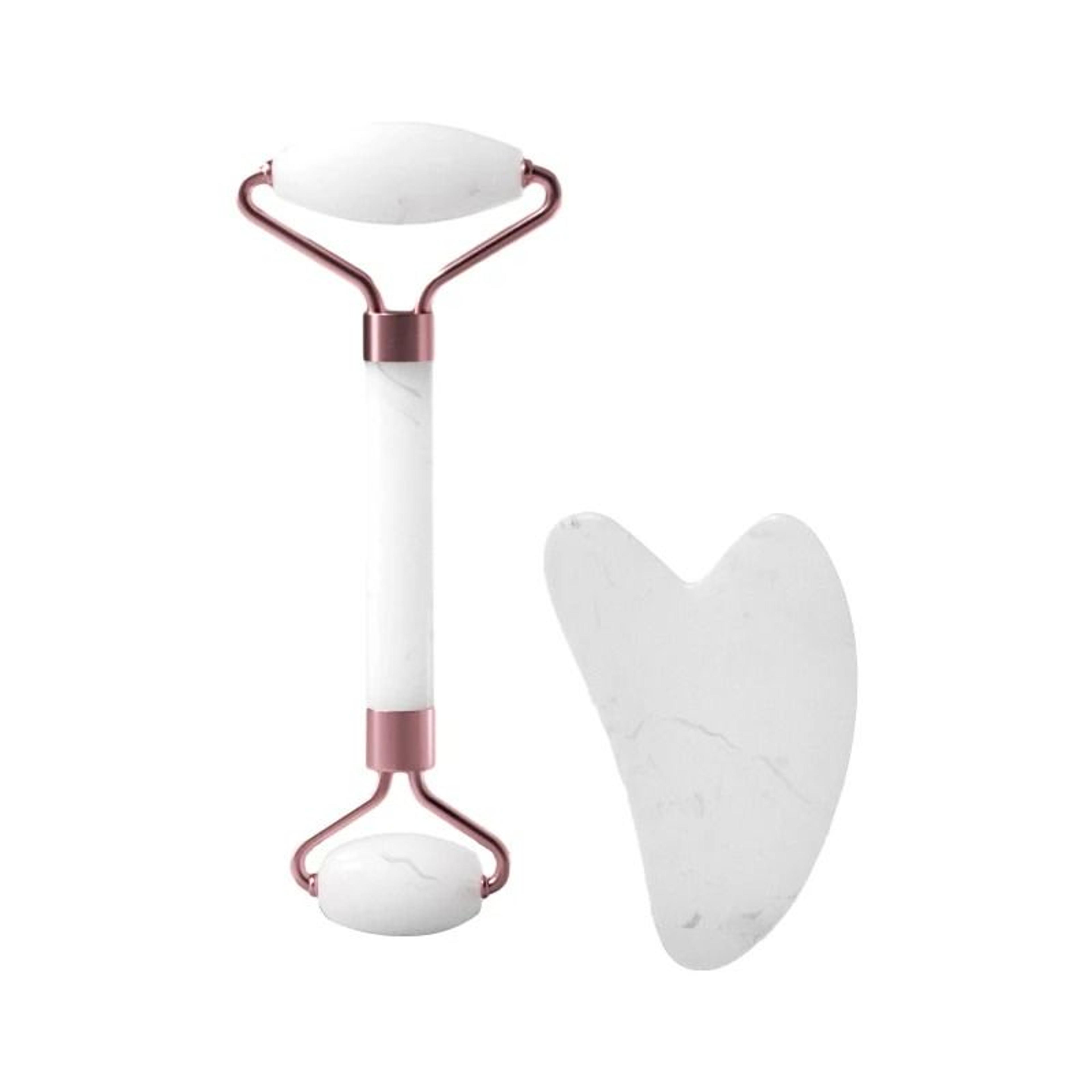 Resin Facial Massage Roller  Gua Sha Scraping Board Set 7
