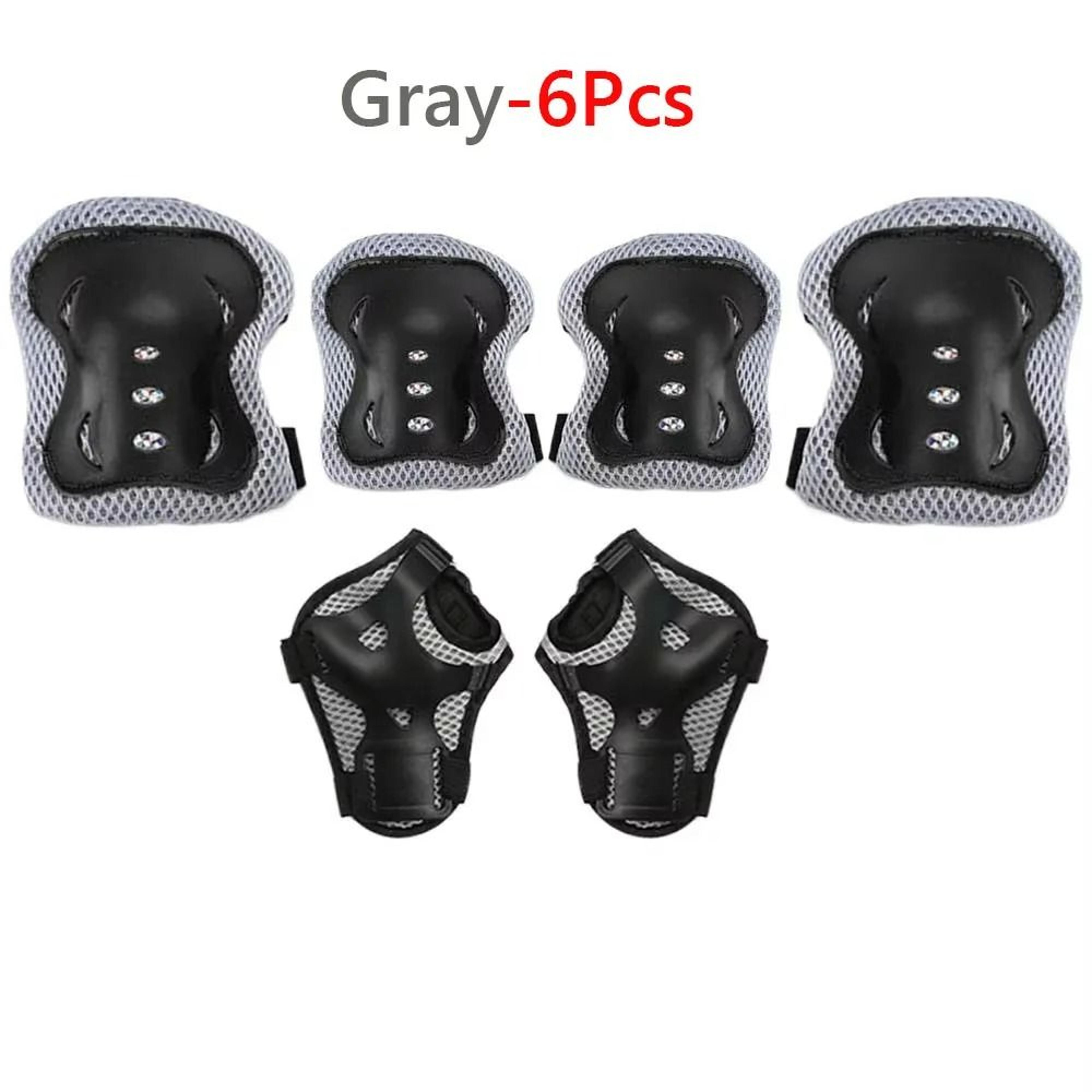 Kids 6in1 Protective Gear Safety Set Knee Elbow  Wrist Guards 10