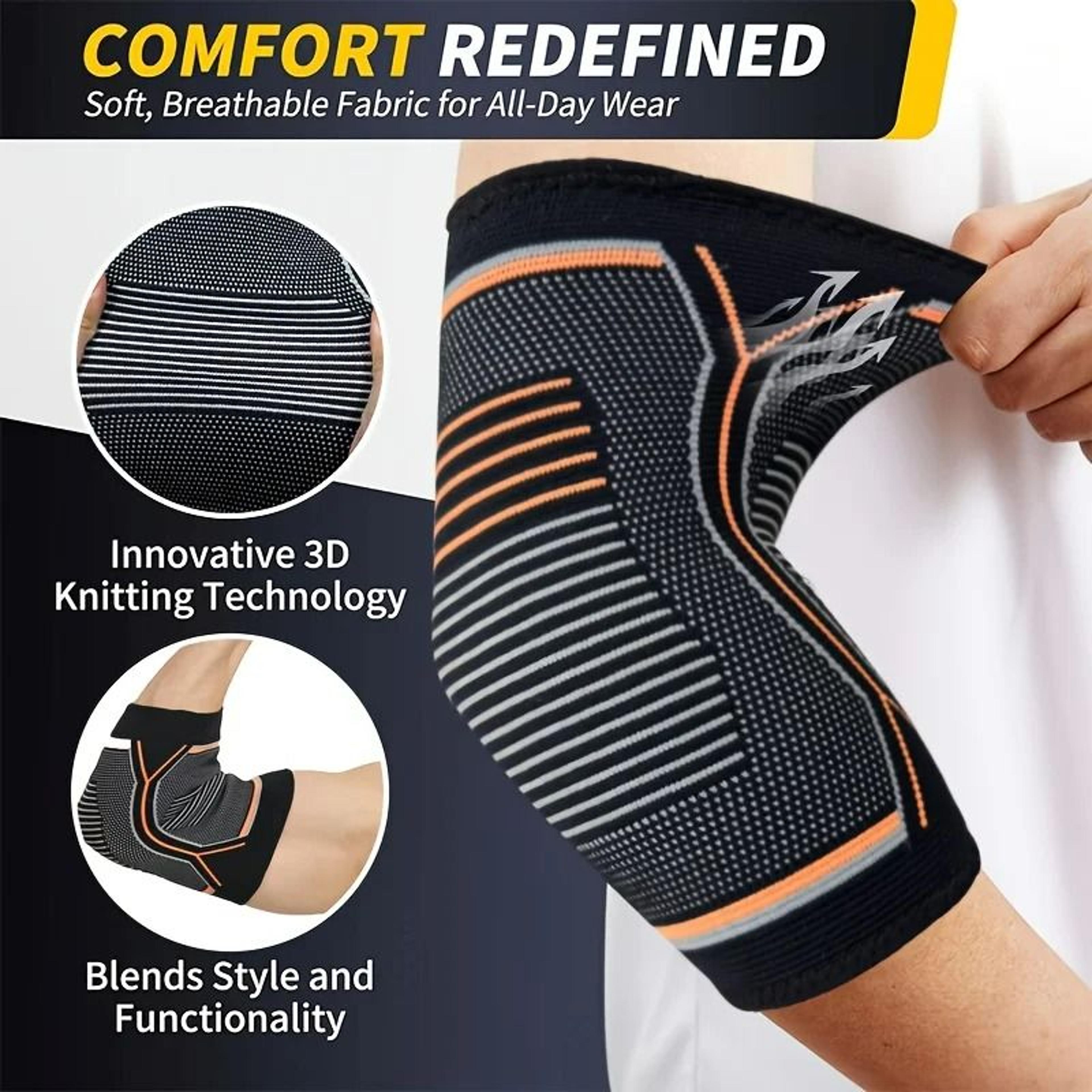 1Piece Performance Elbow Compression Sleeve Tendonitis  Tennis Elbow Relief 3