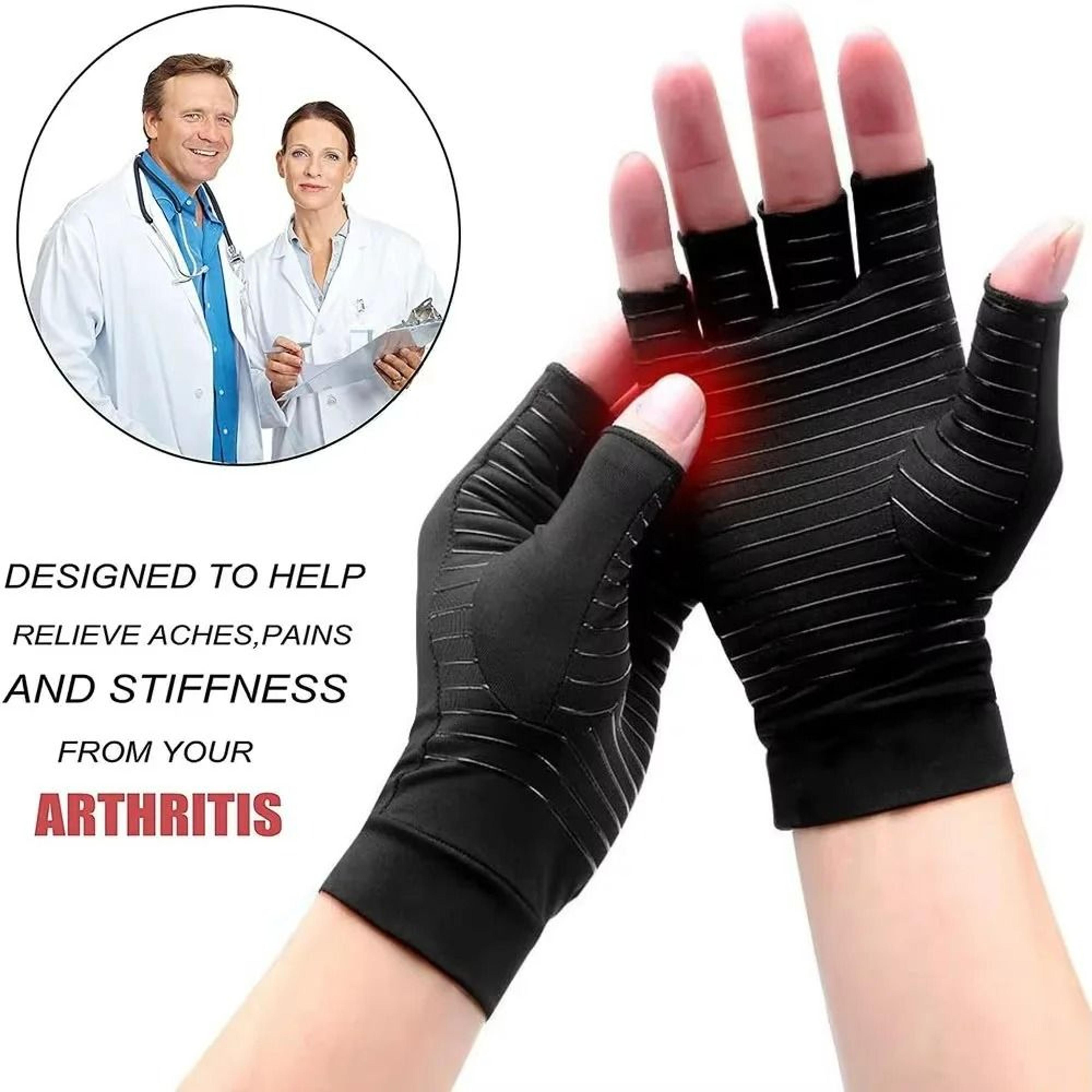 Copper Arthritis Compression Gloves And Full Finger Hand Support 2