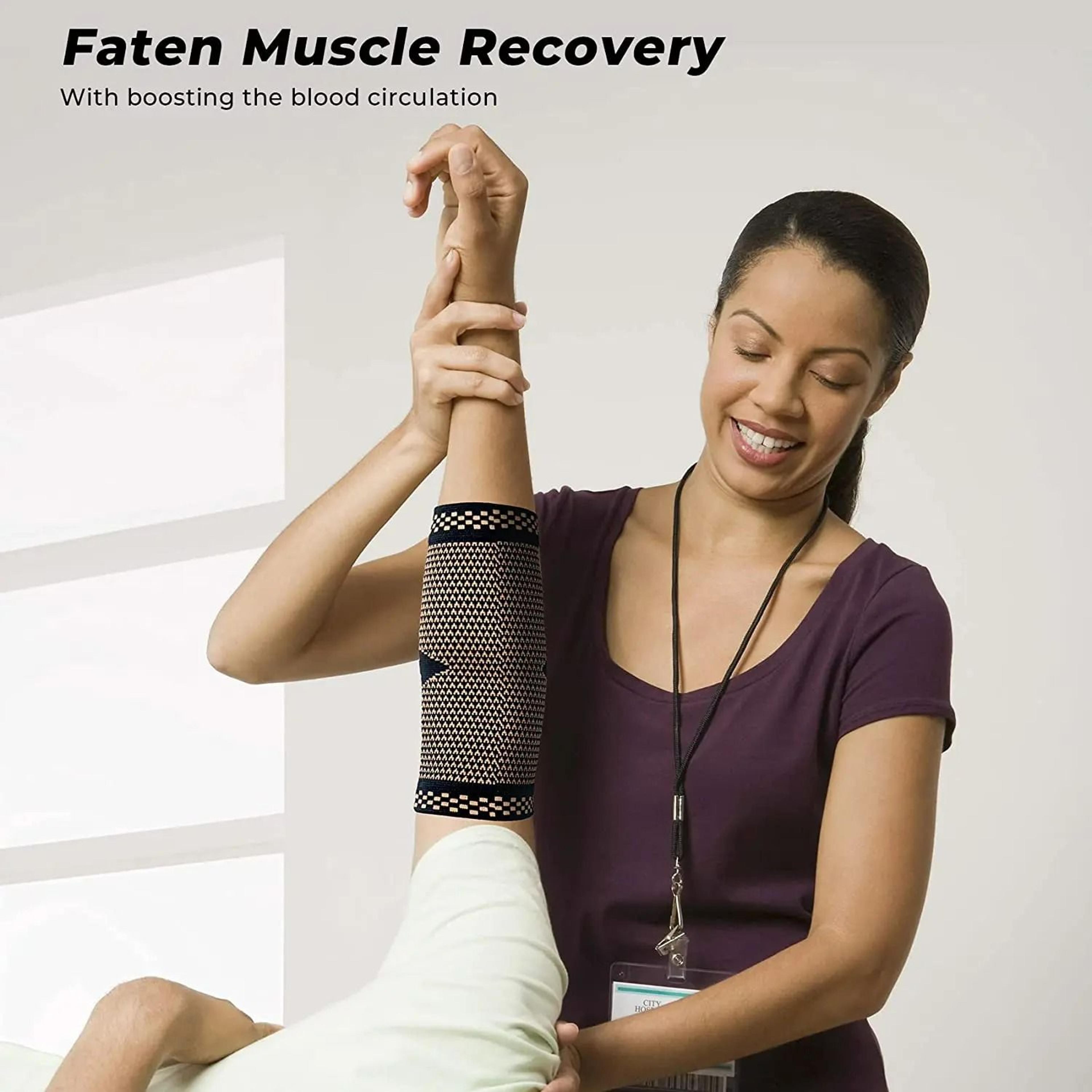 Copper Joint Compression Sleeve And Tennis Elbow Relief Support 4