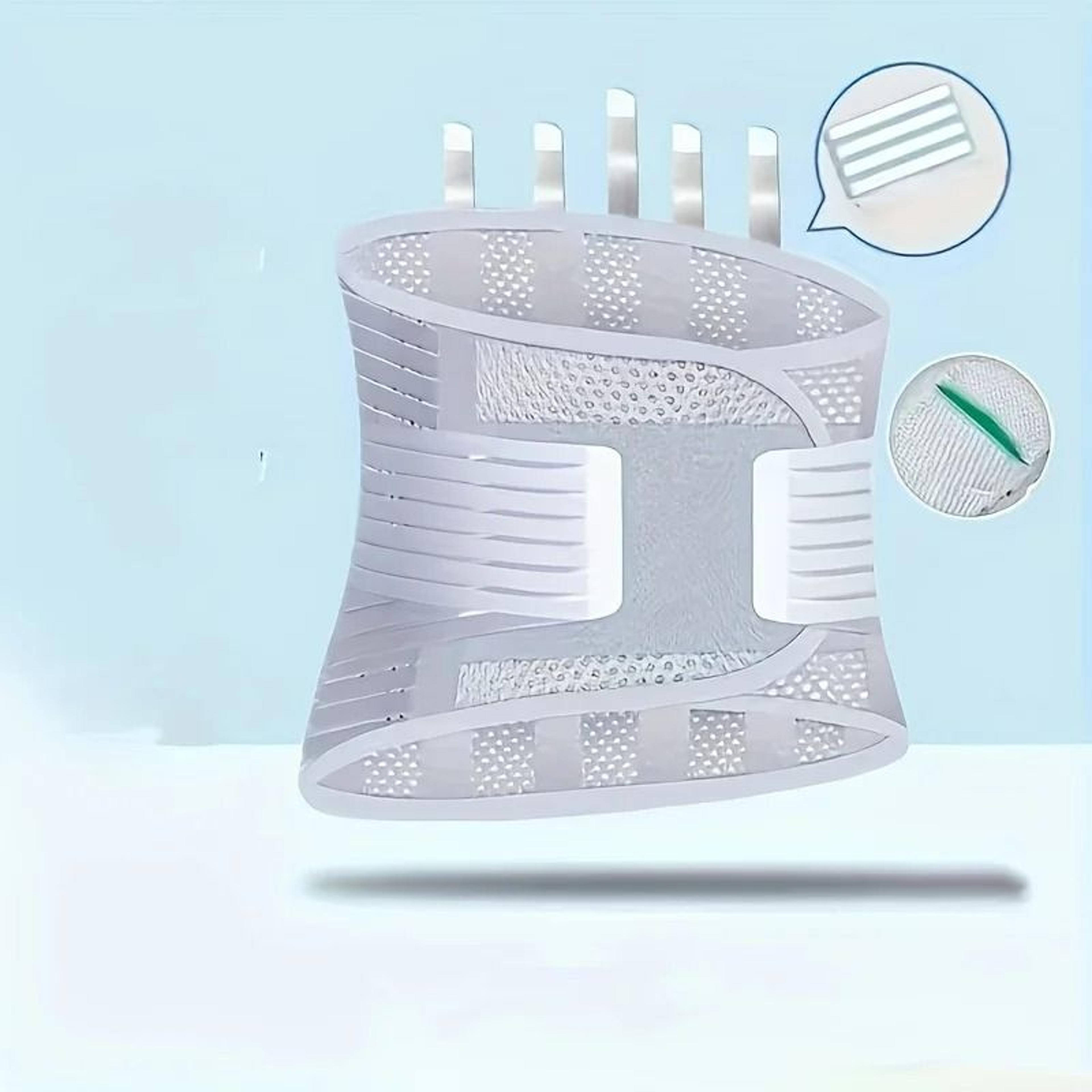 HeavyDuty Reinforced Lumbar Support Belt And Breathable Mesh Back Brace 4