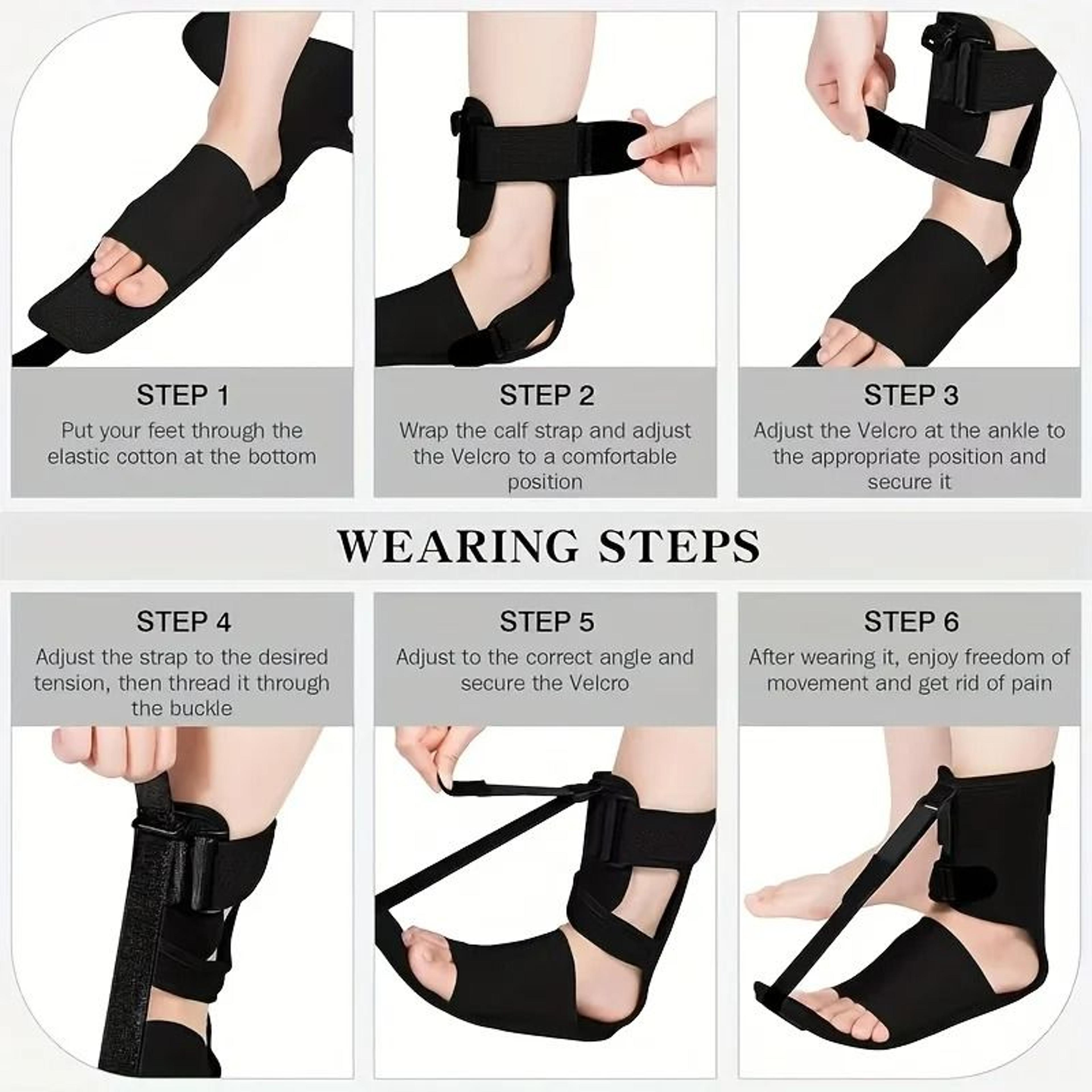 Adjustable Unisex Foot Drop Stretch Strap And Night Immobilizer Brace 5