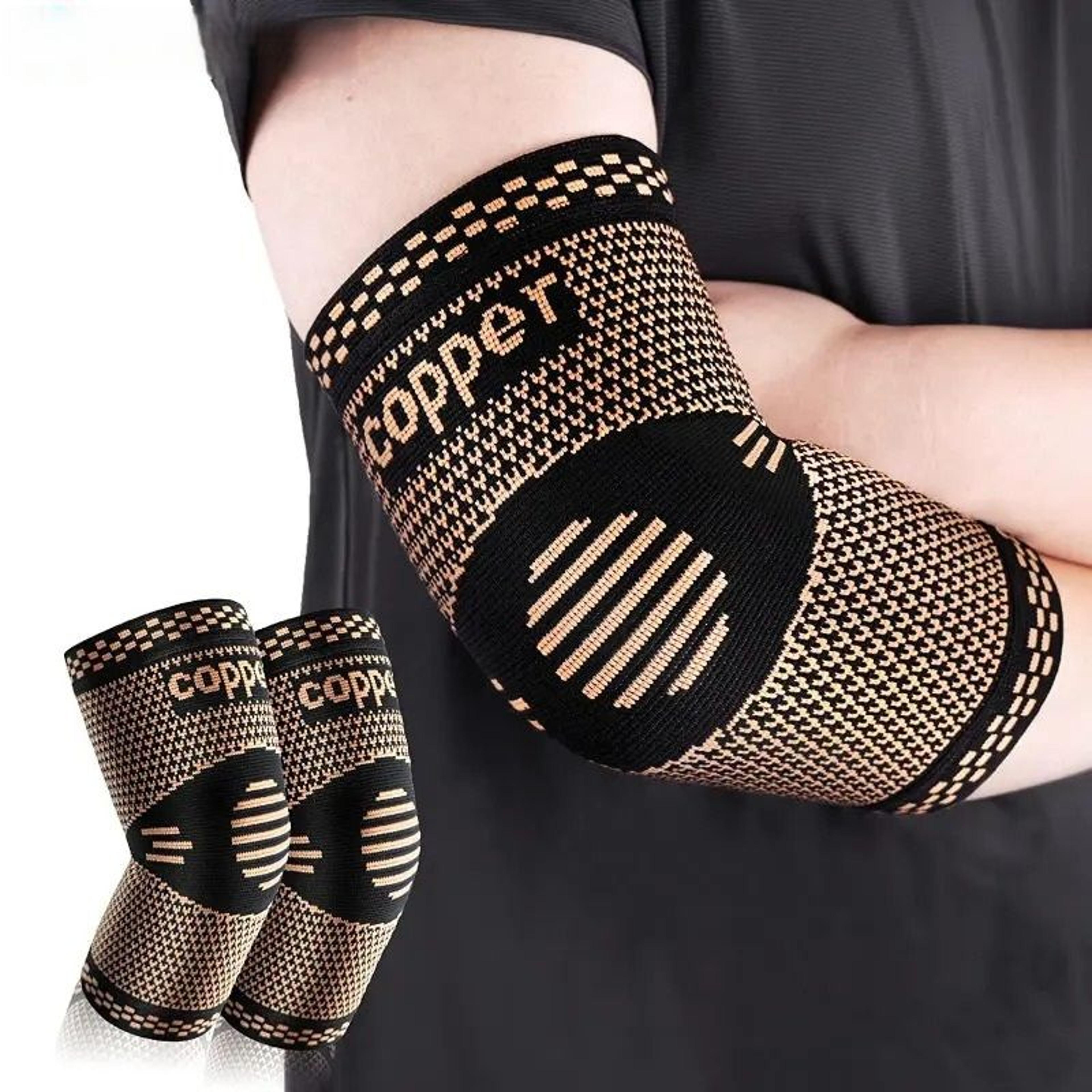 Premium Copper Elbow Compression Sleeve For Tendonitis And Joint Support 0