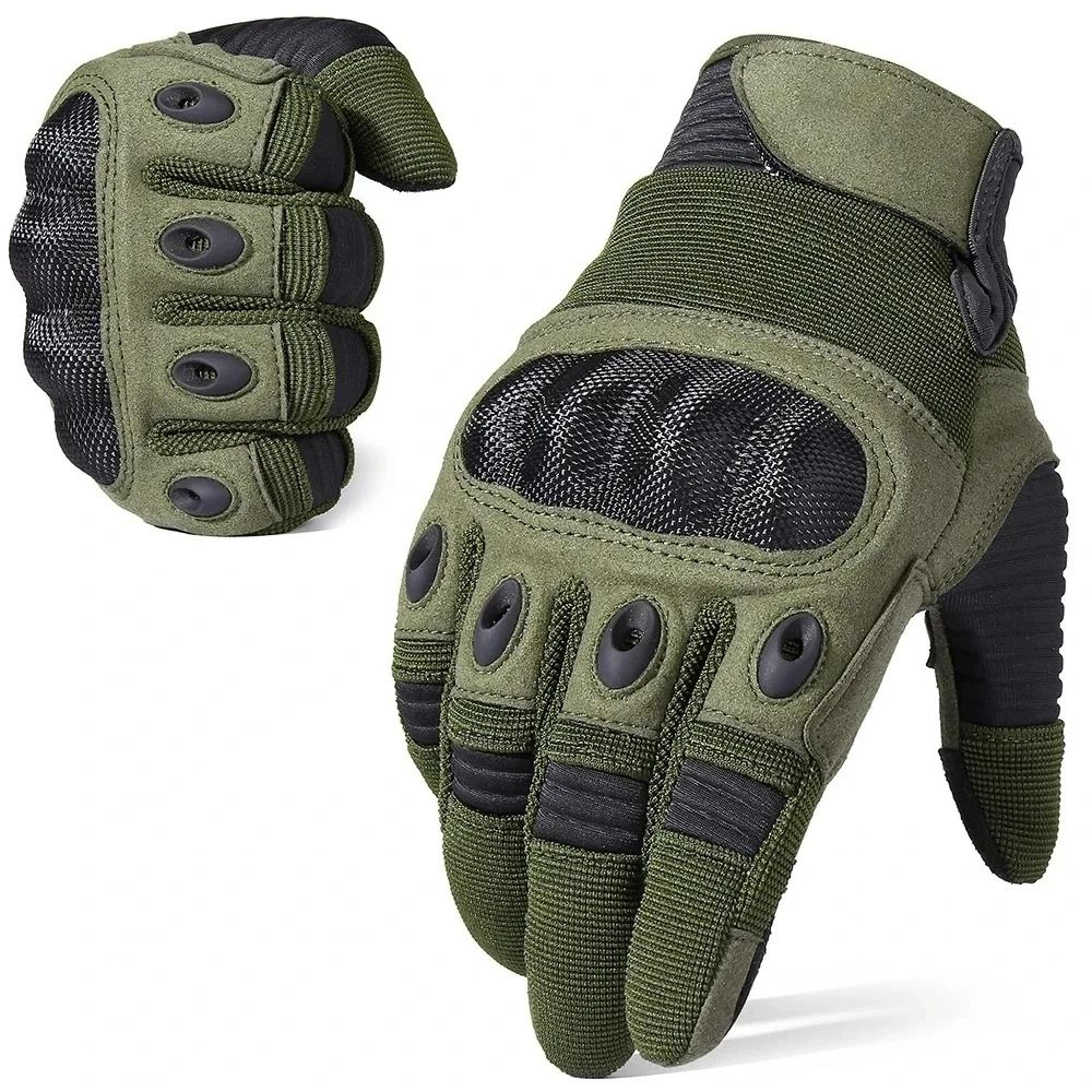 men's tactical full-finger outdoor gloves with hard shell knuckles