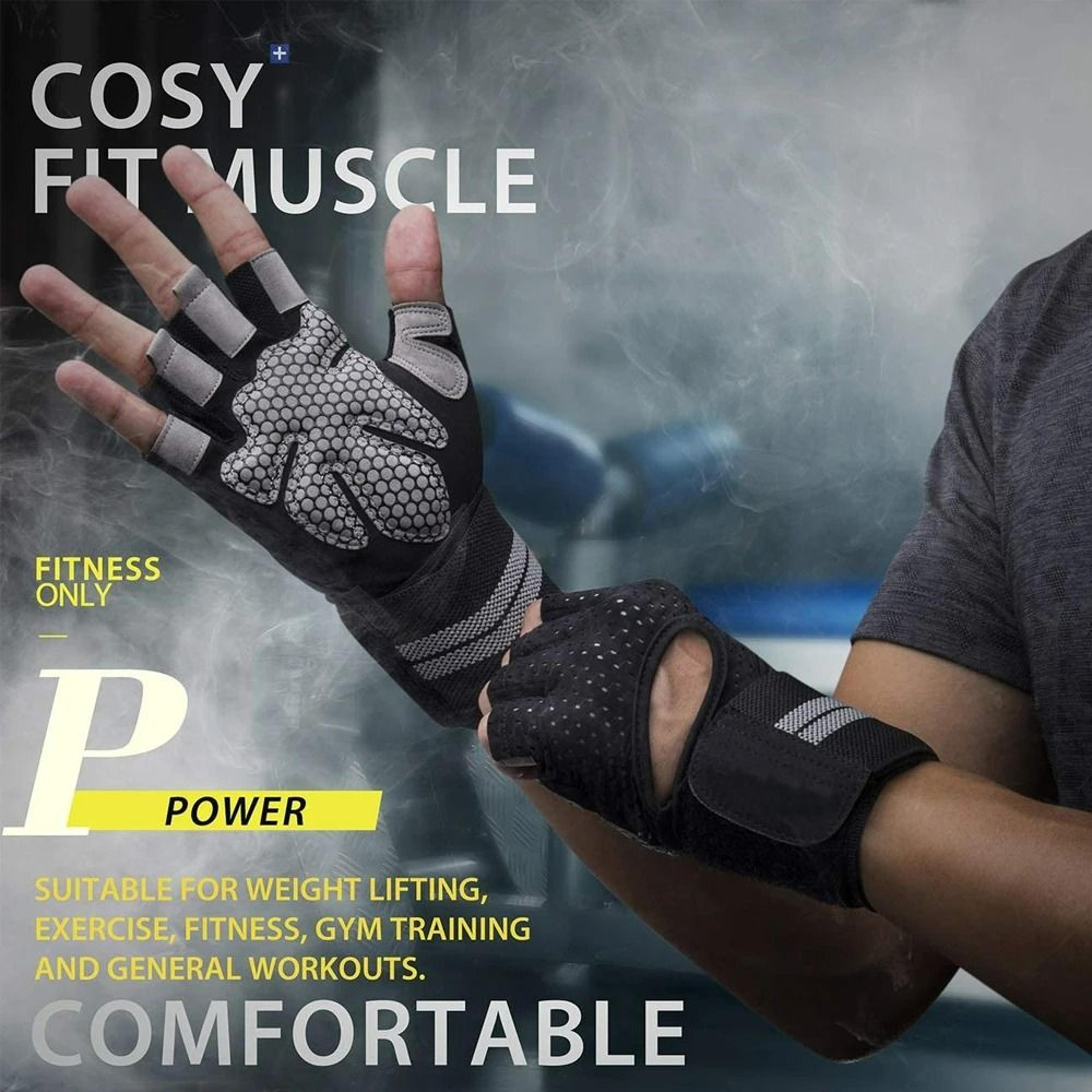 Weightlifting Gloves With Integrated Wrist Support 1