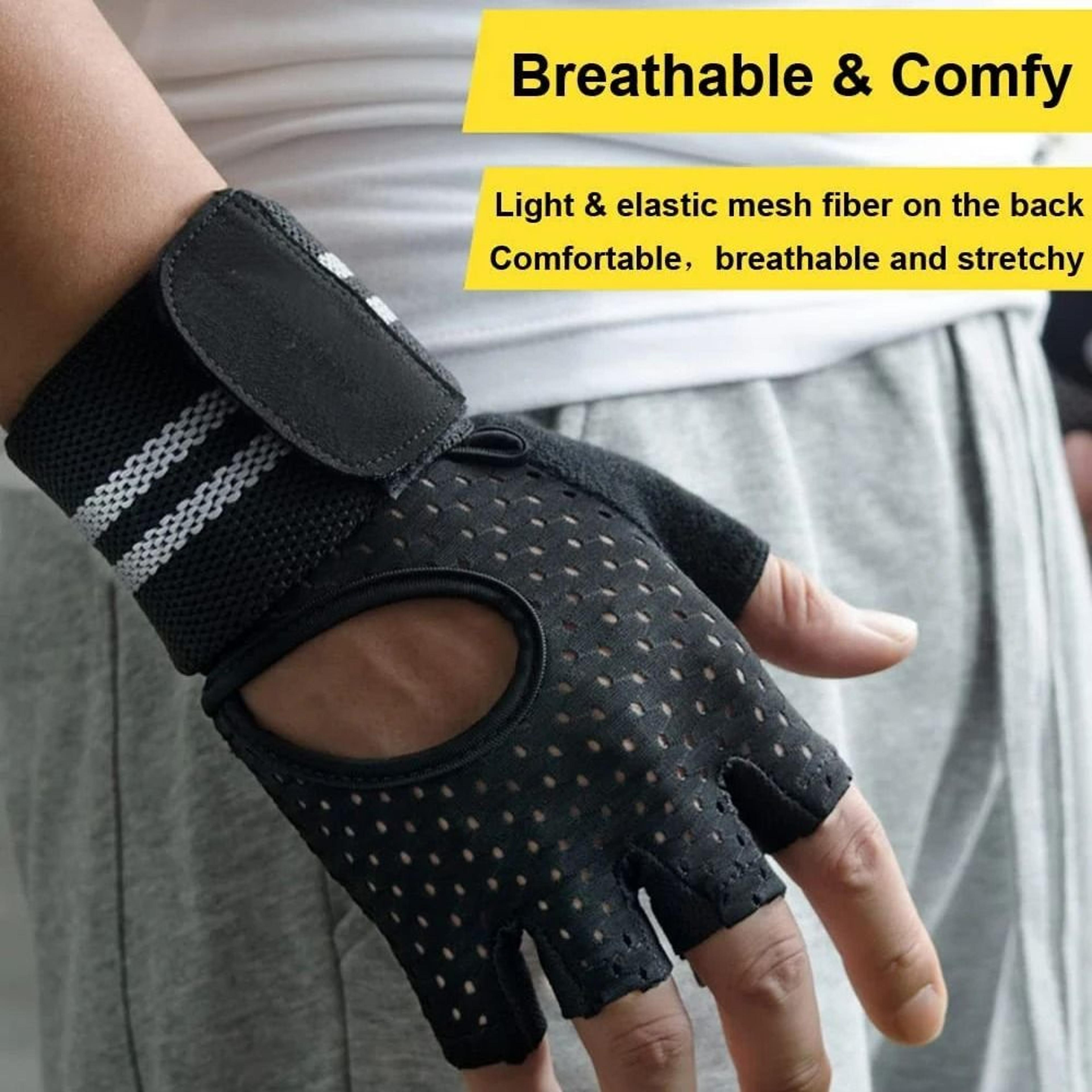 Weightlifting Gloves With Integrated Wrist Support 4