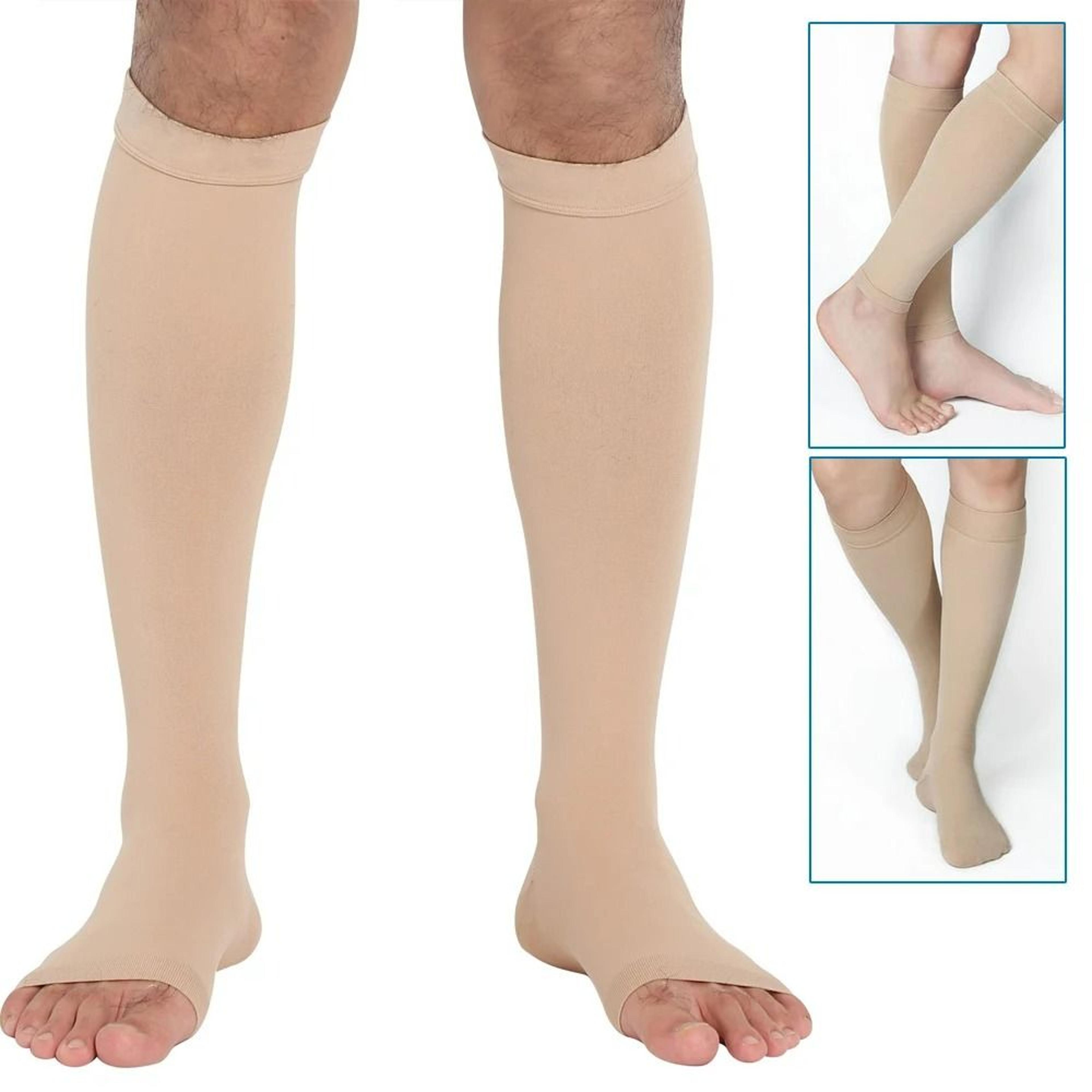 knee-high medical compression stockings (20-30 mmhg)
