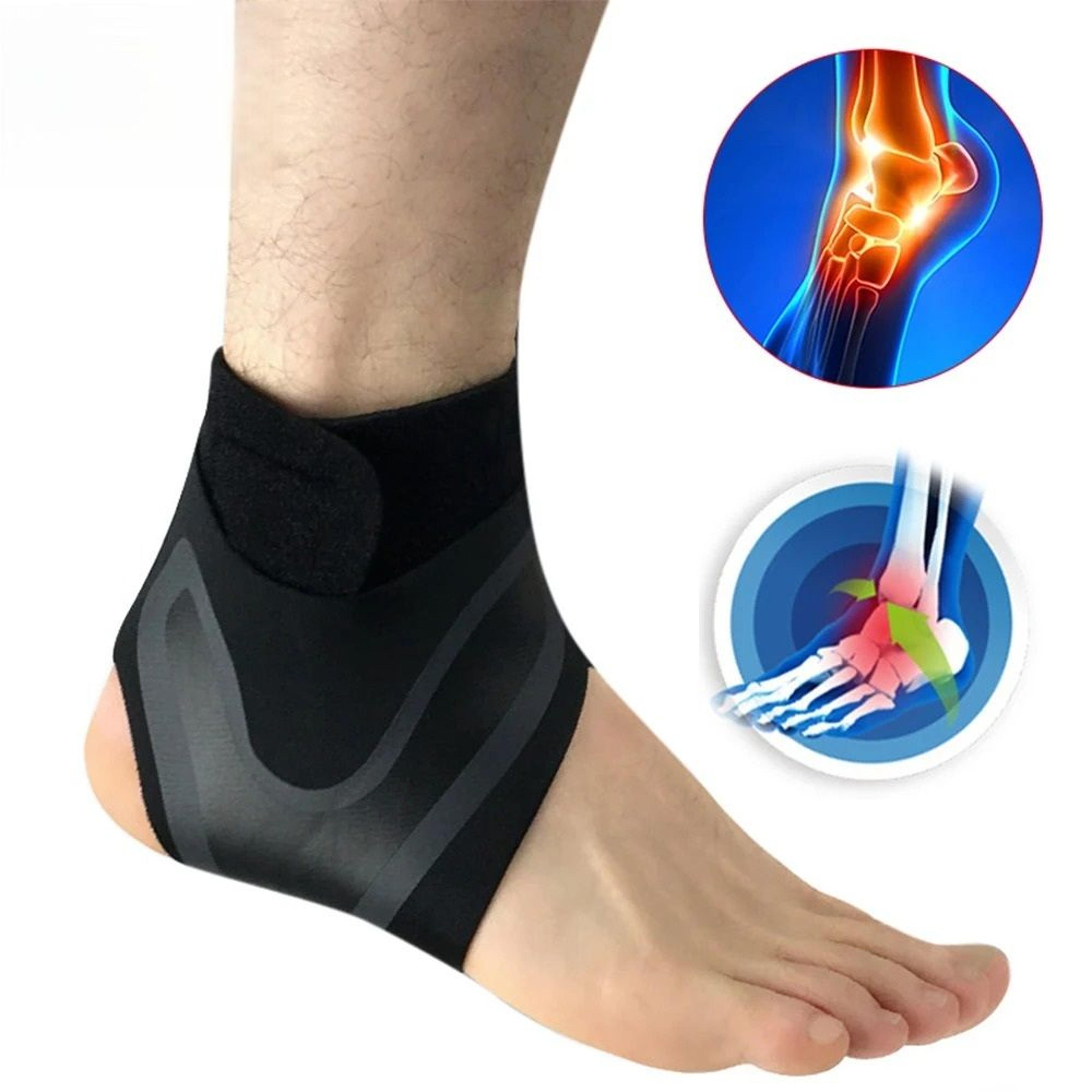 Premium Anatomical LeftRight Ankle Support Sleeve  Pressurizable Bandage 0