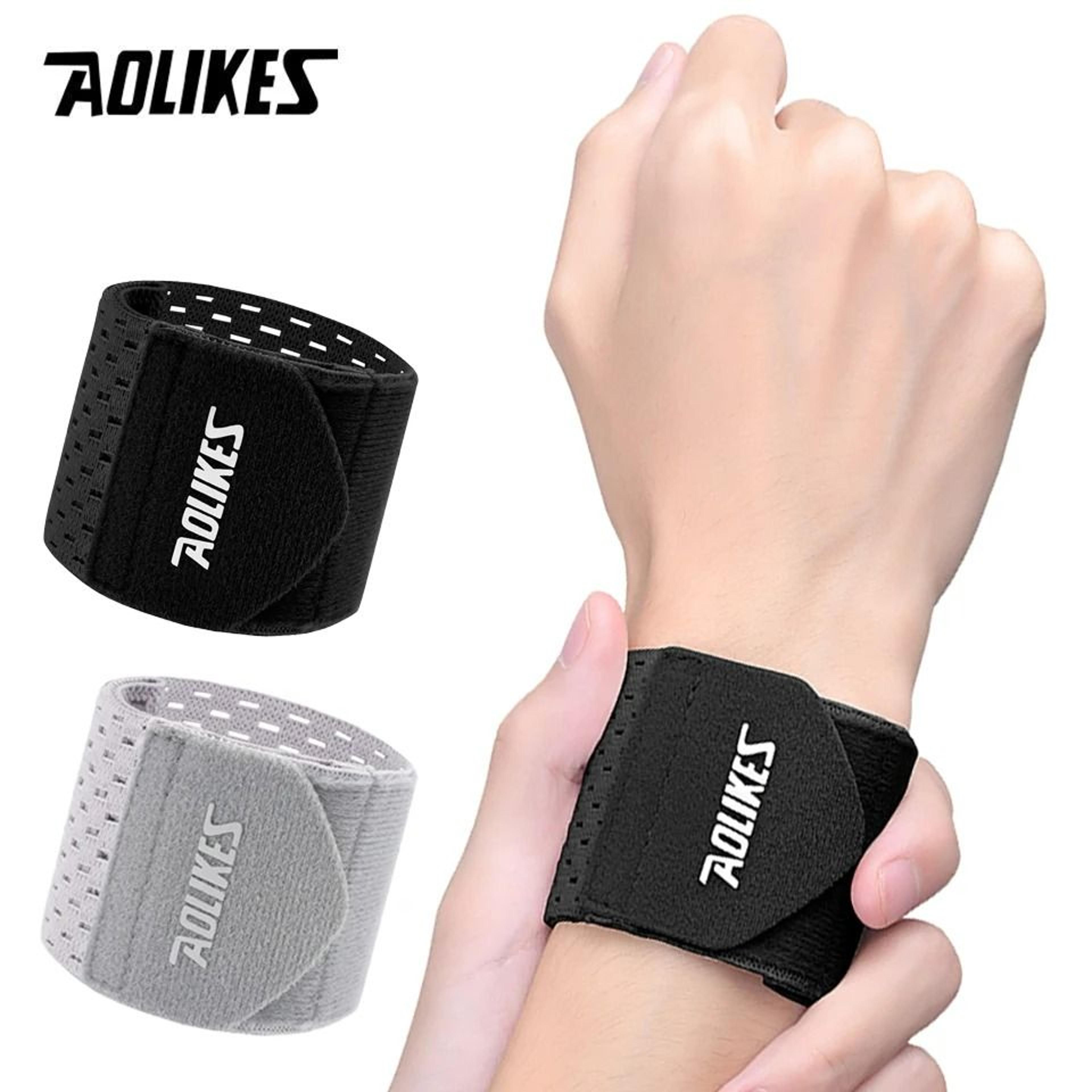 breathable knit wrist support sleeve and elastic compression bandage