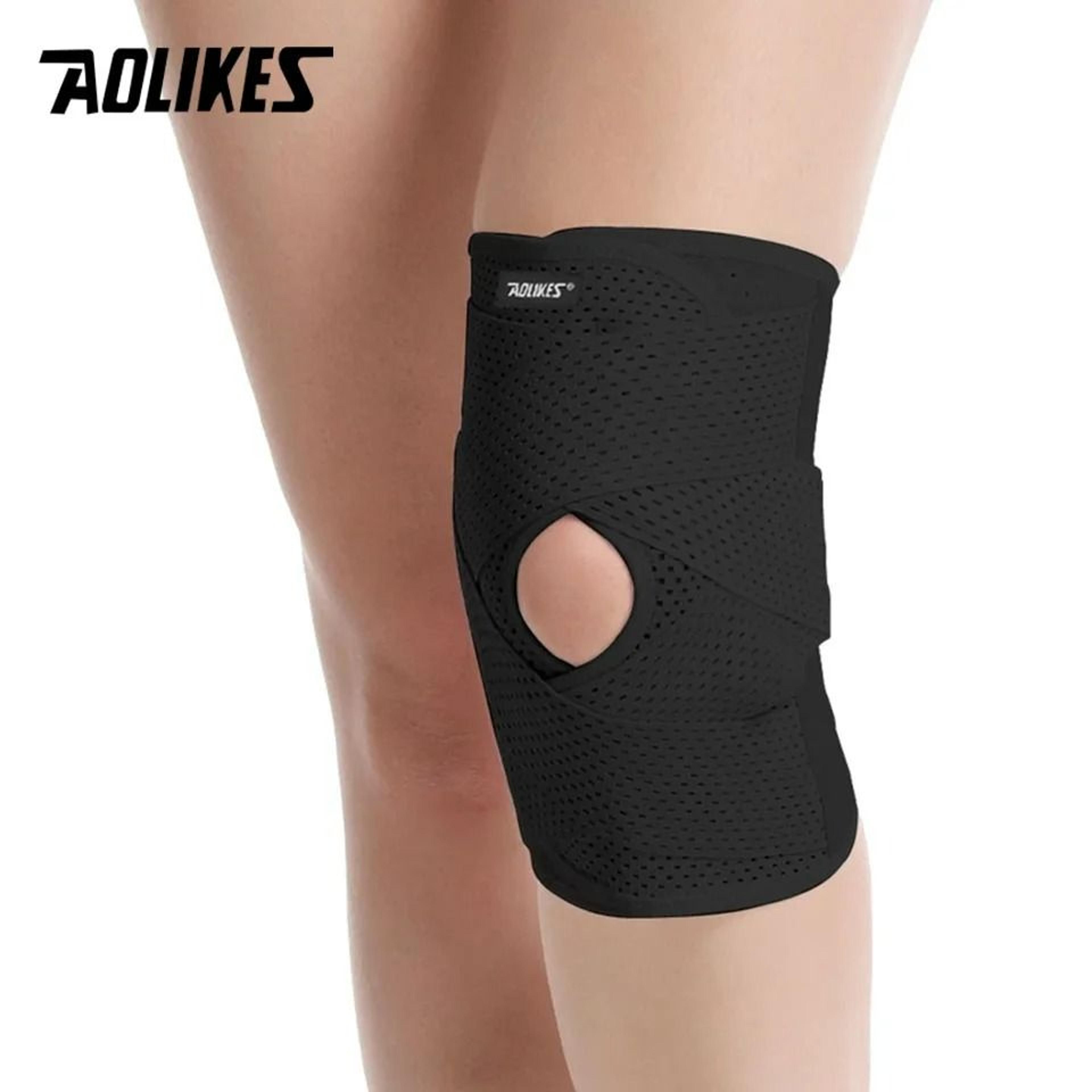 Knee Support Brace With Dual Side Stabilizers And Patella Cushion 2