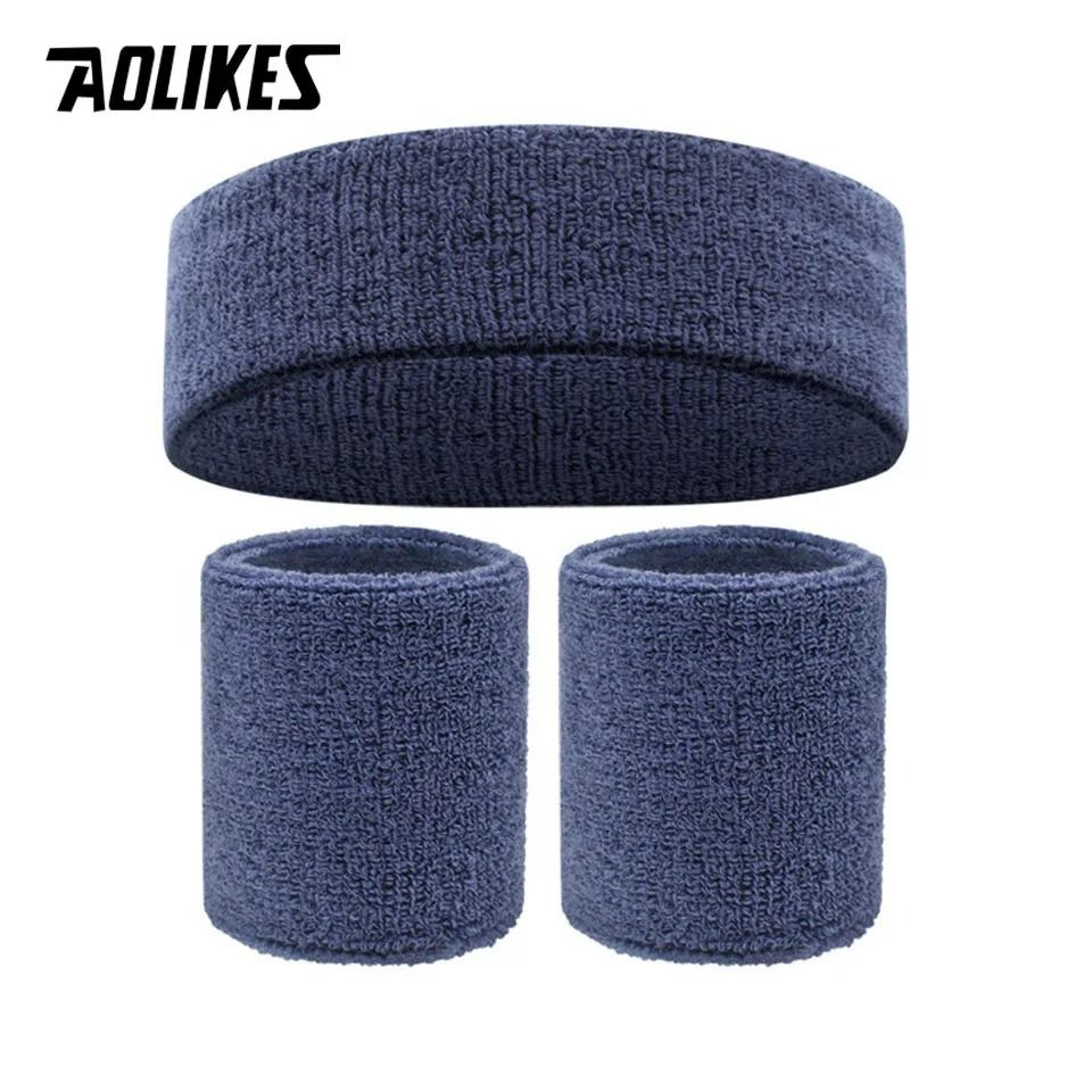 Premium Terry Cloth Sports Headband And Wristband Set 13