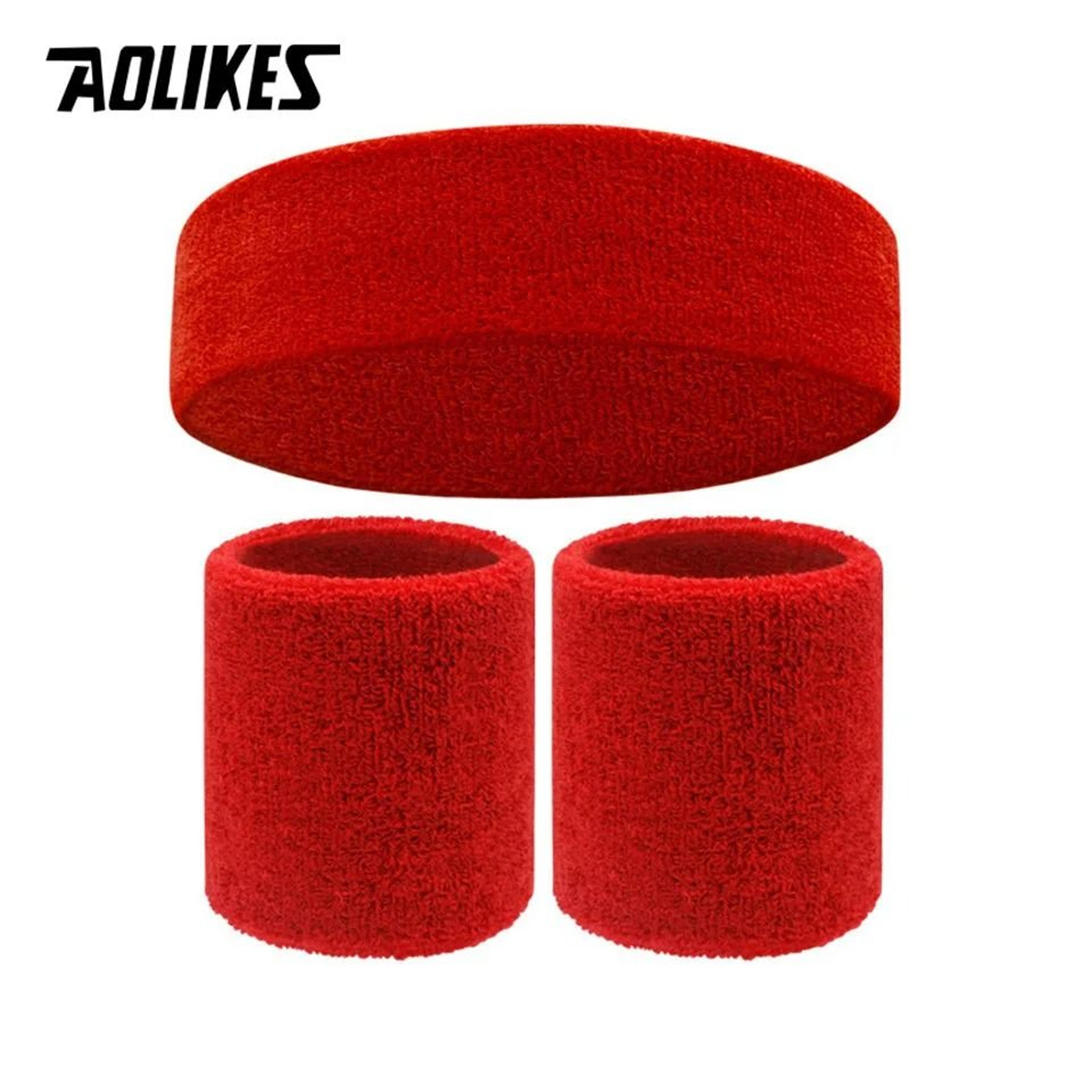 Premium Terry Cloth Sports Headband And Wristband Set 14