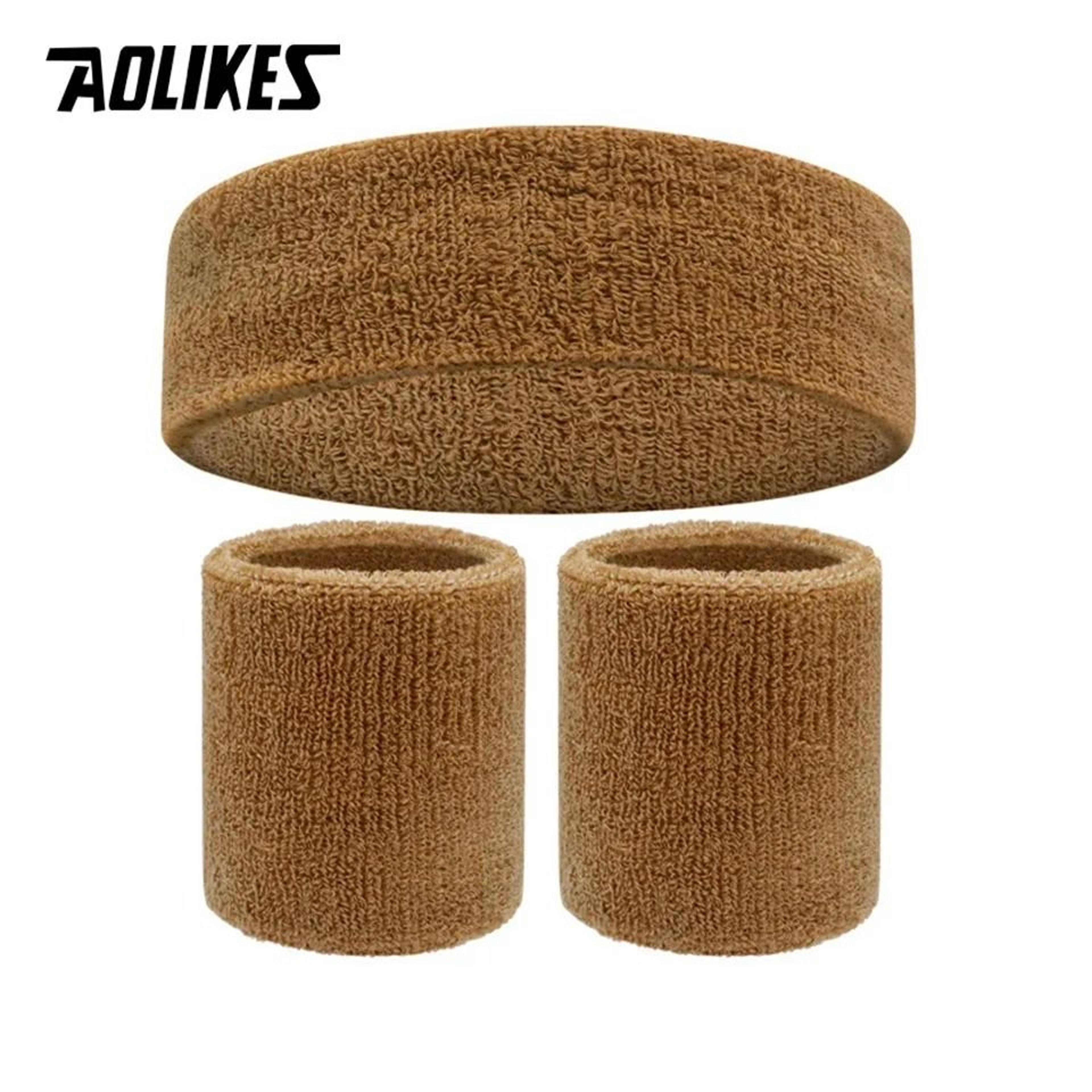 Premium Terry Cloth Sports Headband And Wristband Set 15